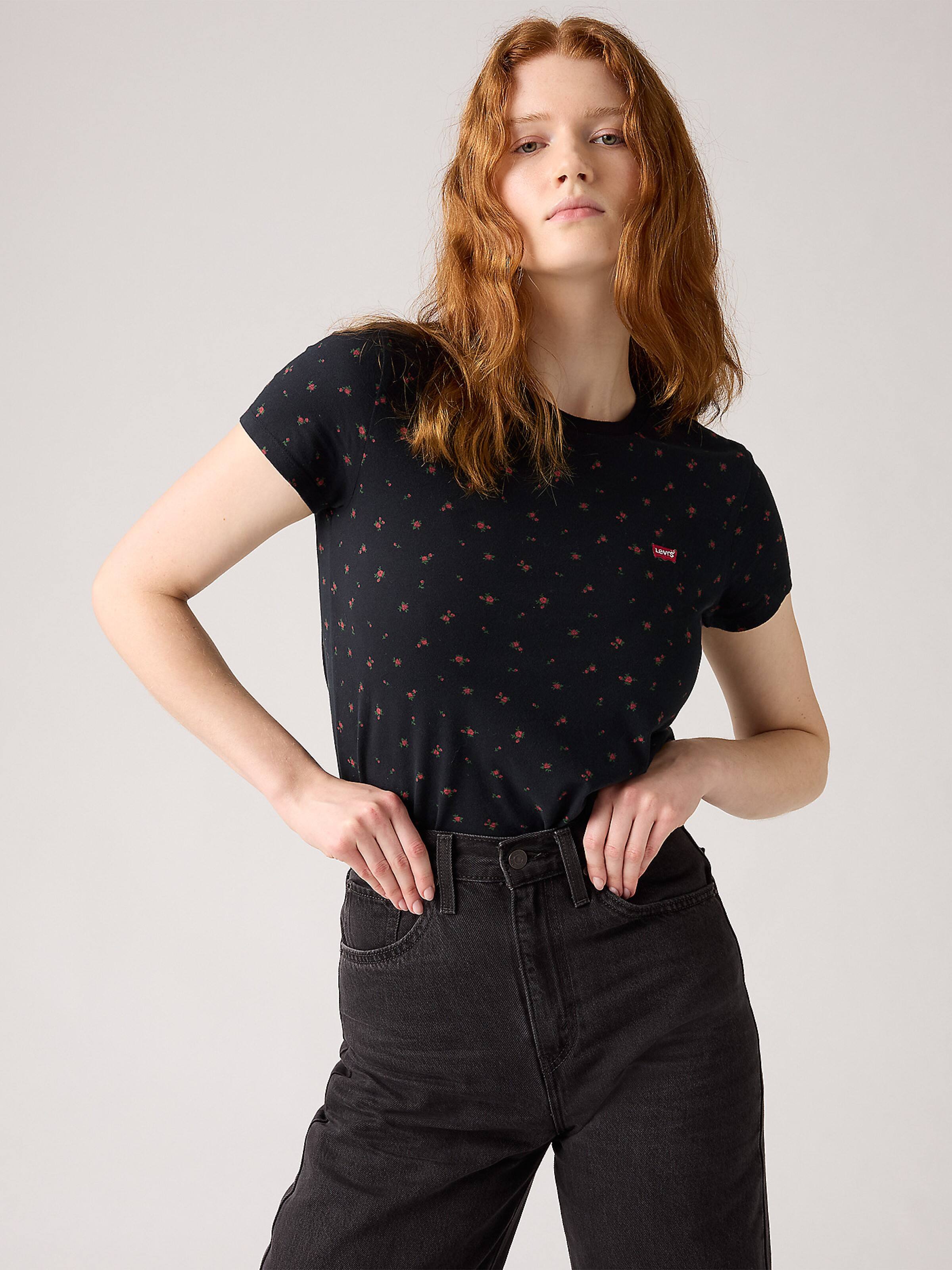 Perfect Hm Tee In Curie Ditsy Anthracite Night