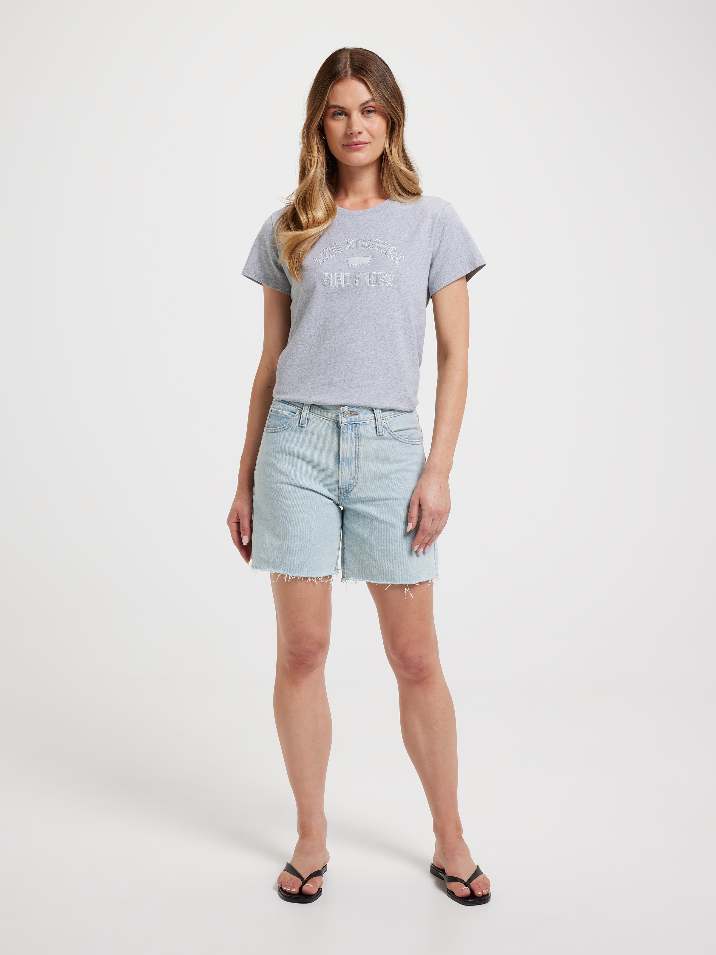 Perfect Tee In Satin Levi Strauss Starstruck Heather Grey