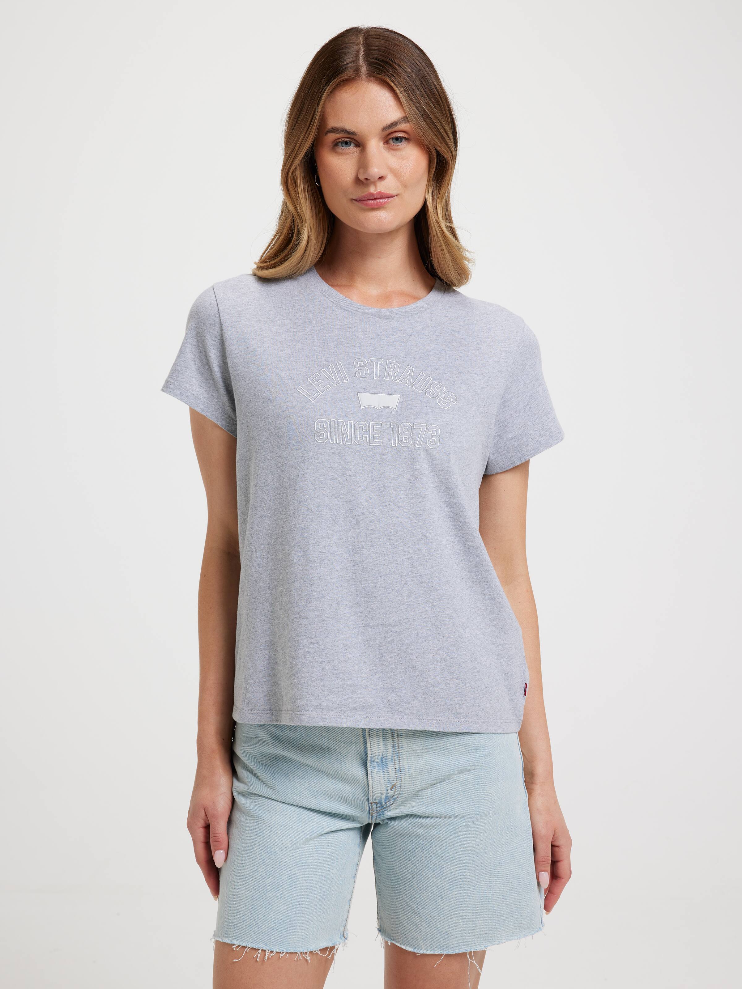 Perfect Tee In Satin Levi Strauss Starstruck Heather Grey