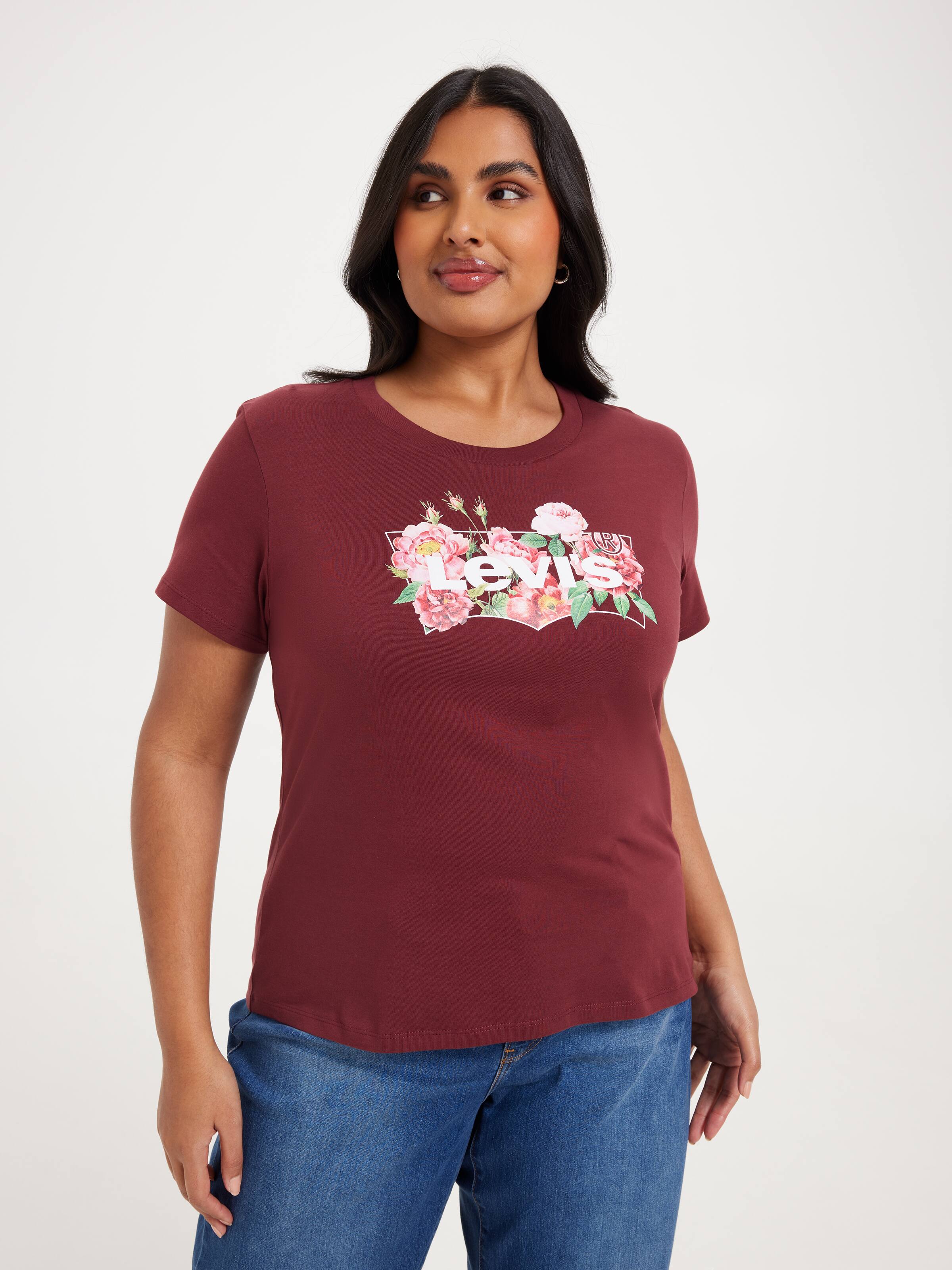 Curve Perfect Tee In Rose Chocolate Truffle