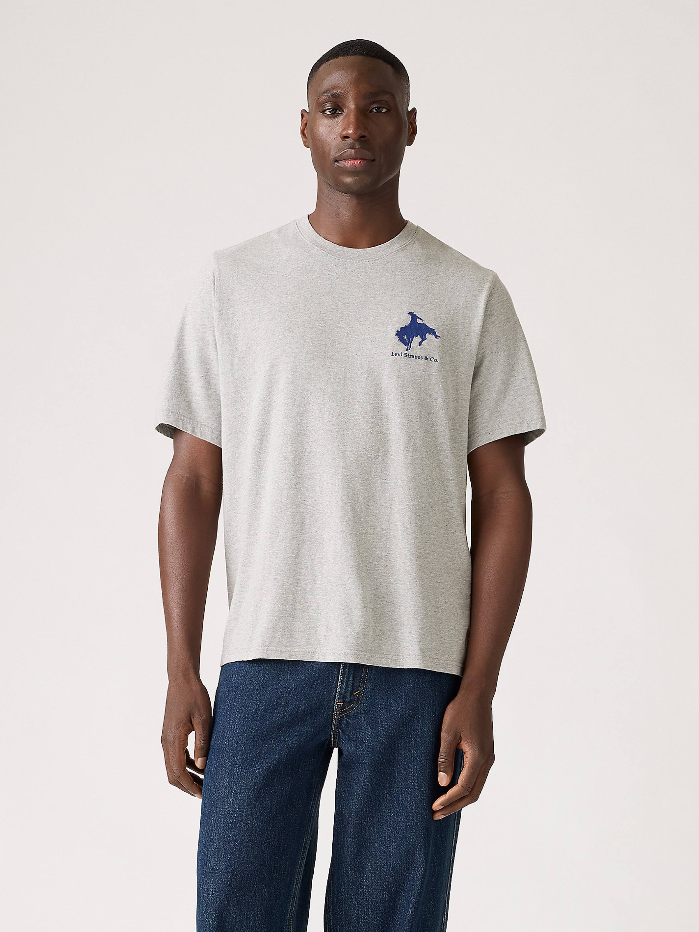 Relaxed Fit Tee In Saddle Man 3 Mid Tone Heather Grey