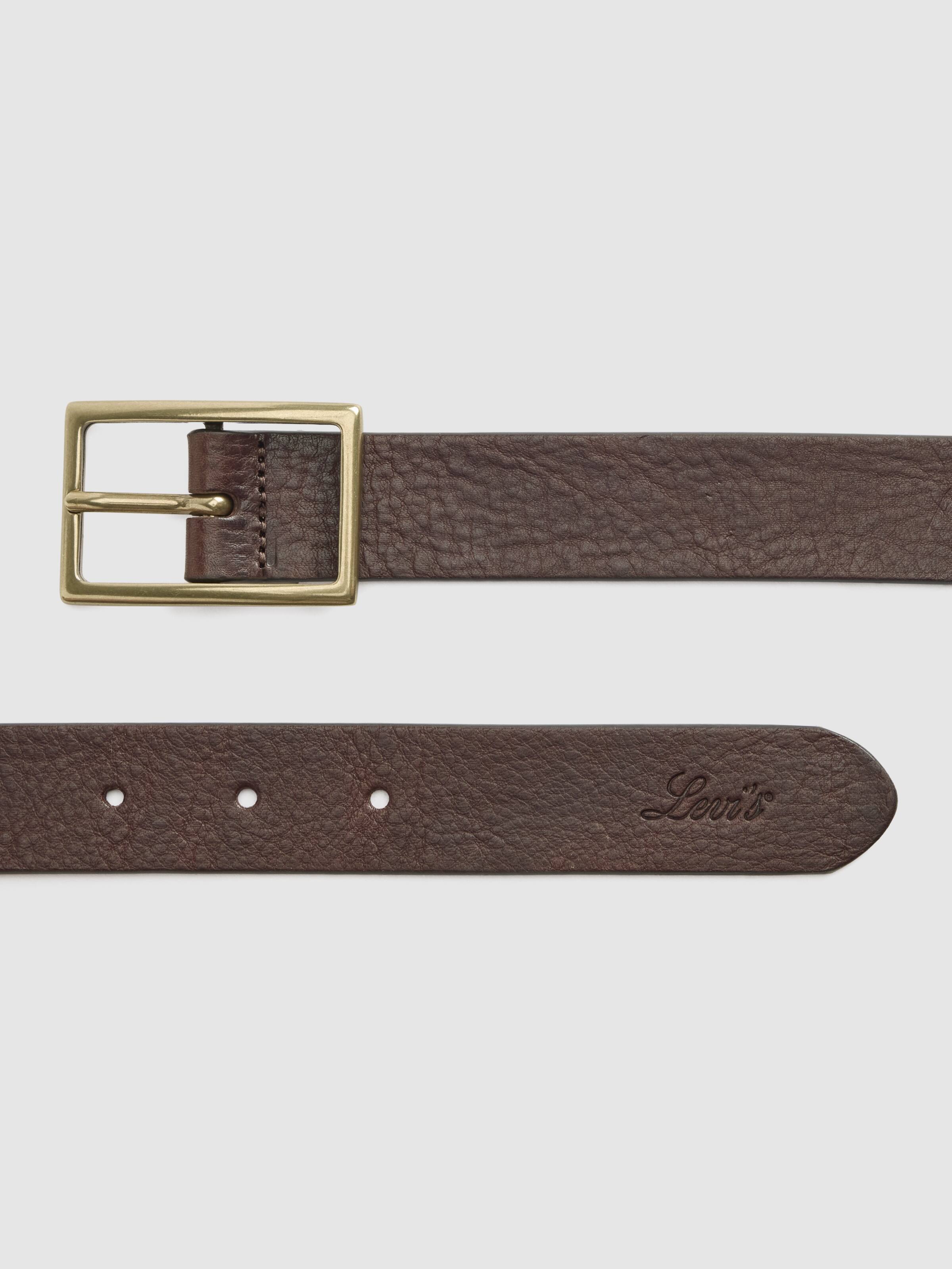 Rectangle Buckle Belt In Dark Brown