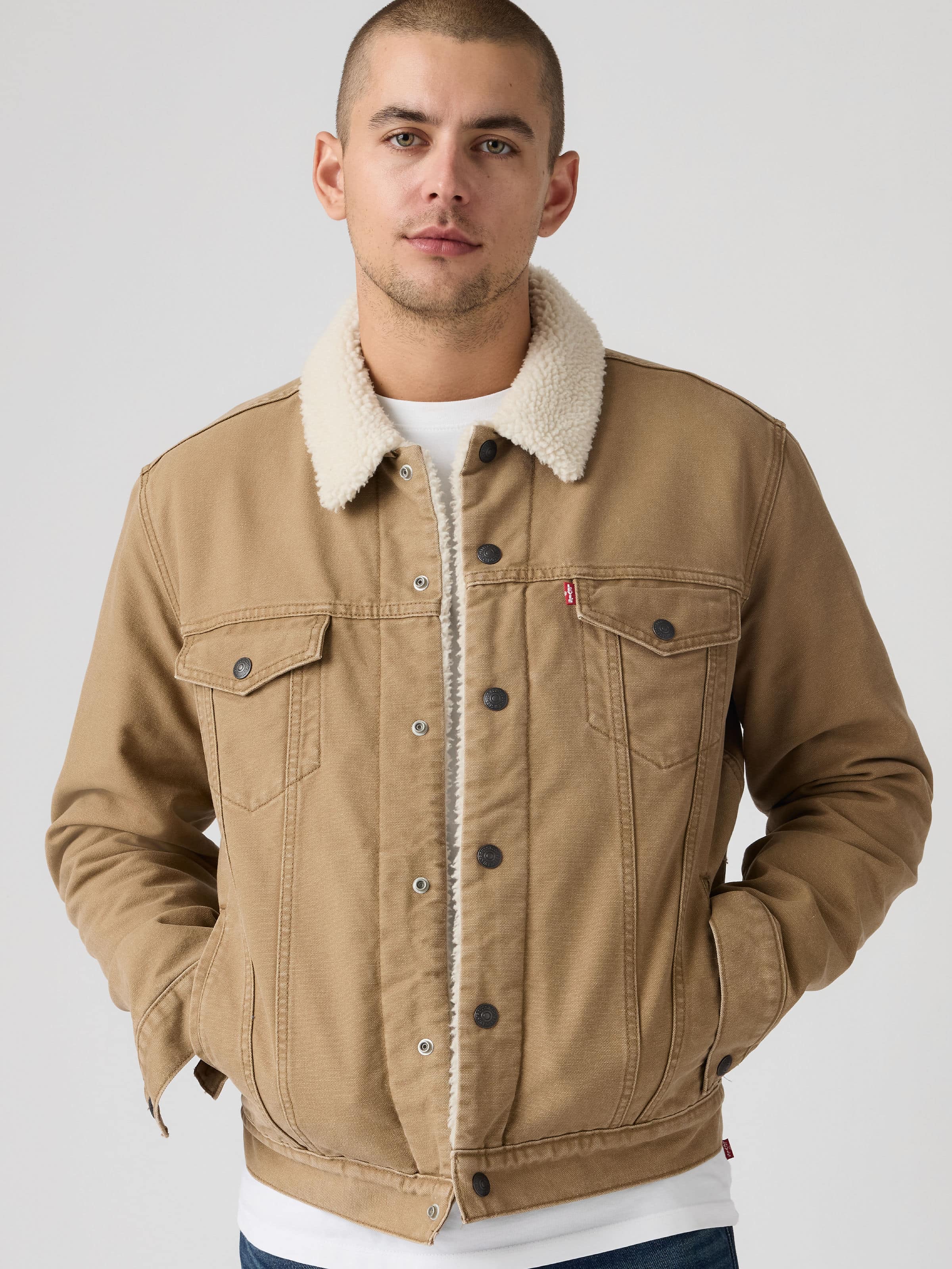 Type 3 Sherpa Trucker In Ermine