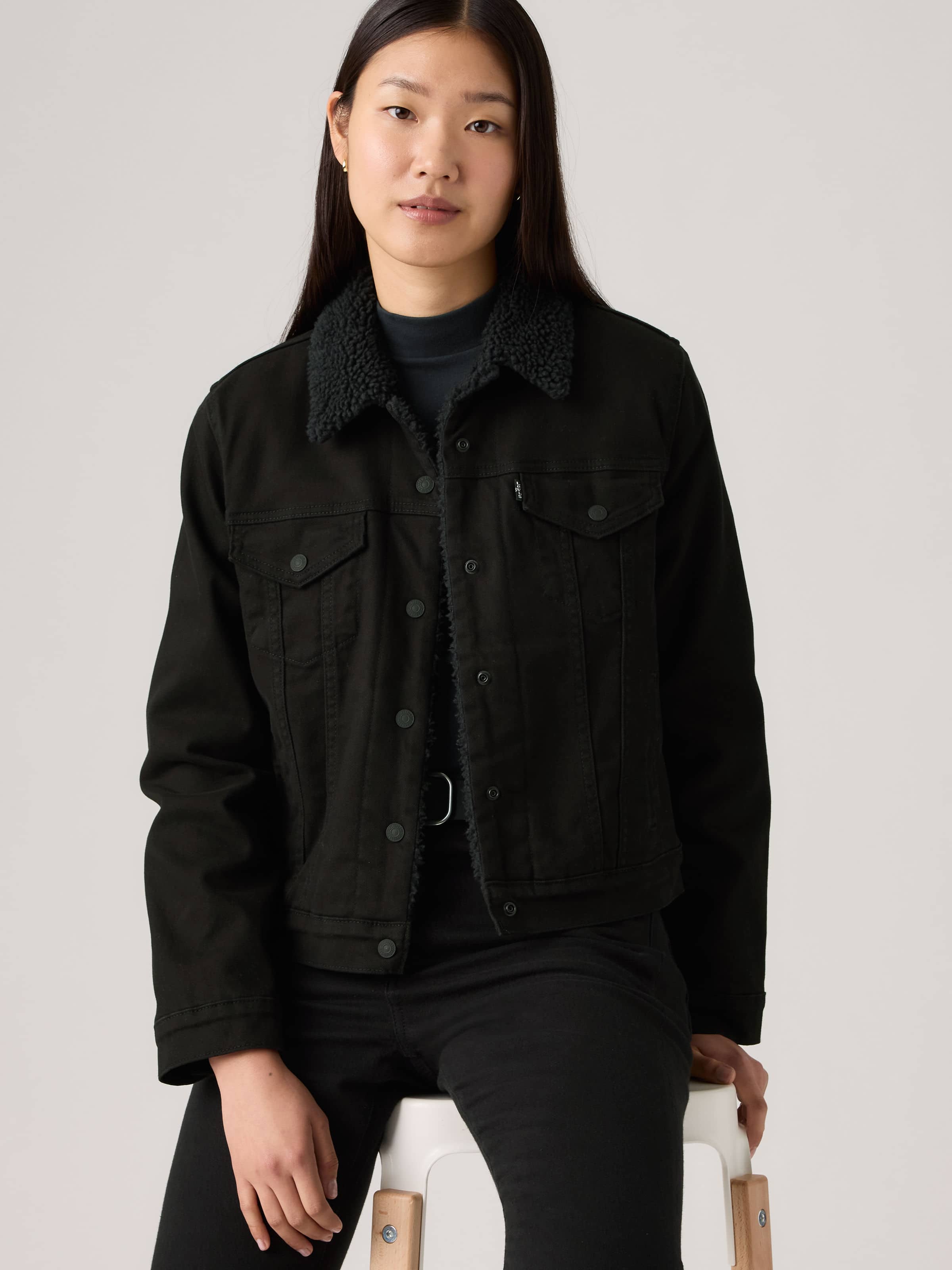Original Sherpa Trucker In Black
