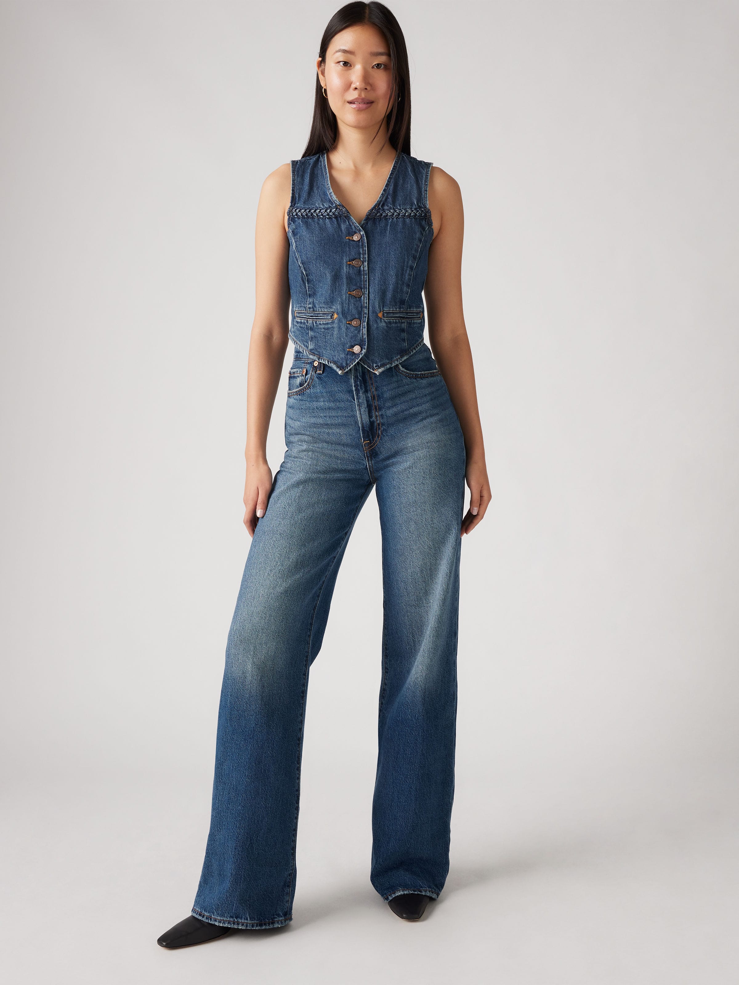 Ribcage Wide Leg Jean In Polar Perimeter