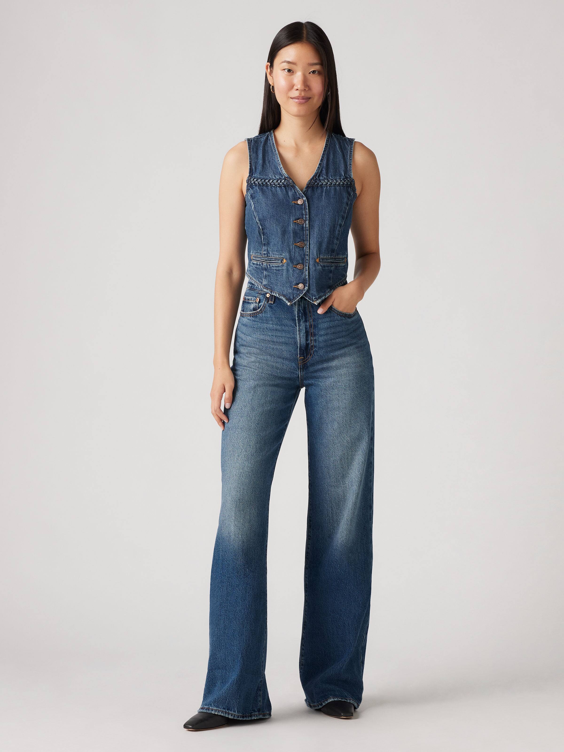 Ribcage Wide Leg Jean In Polar Perimeter