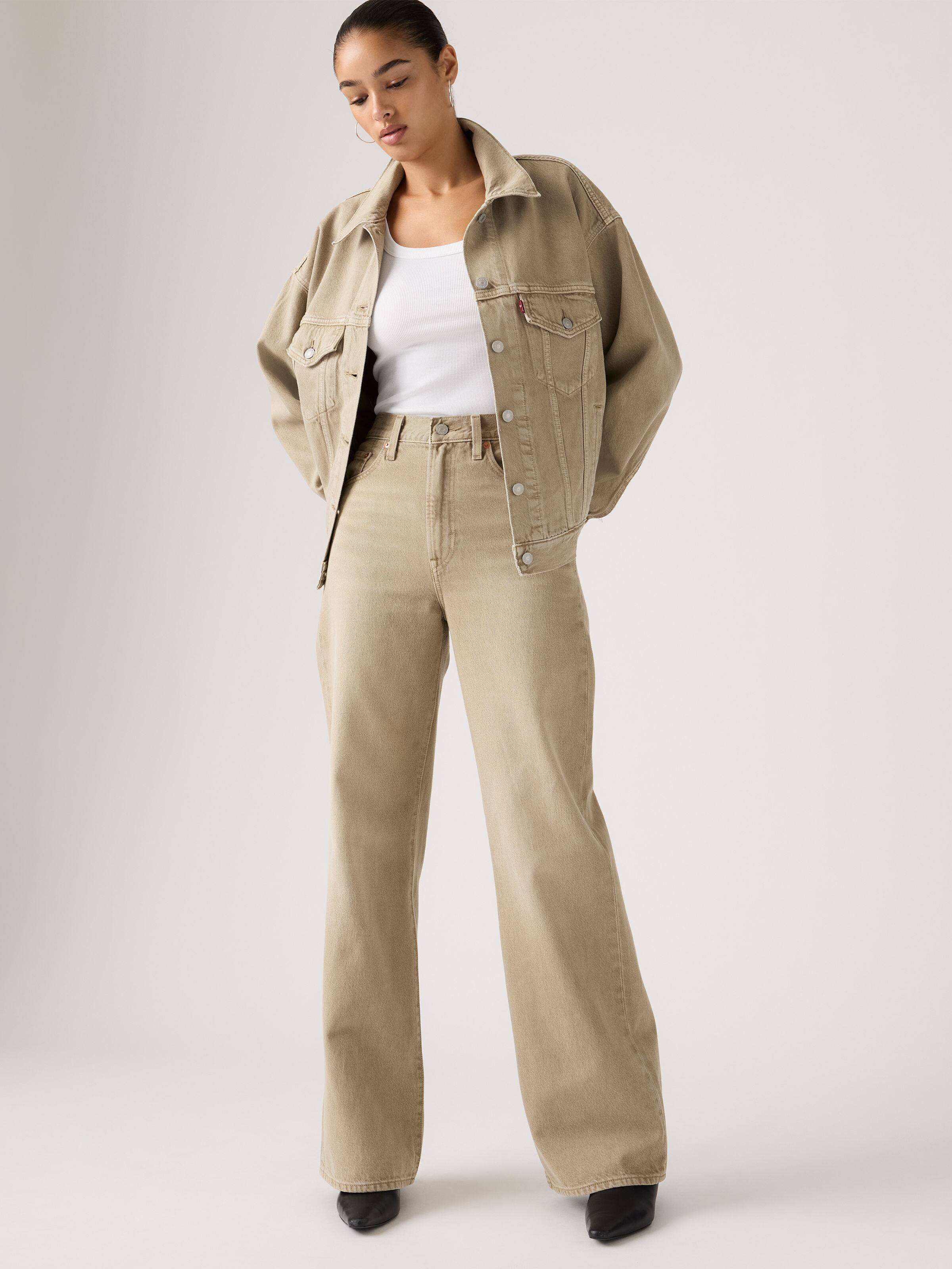 Ribcage Wide Leg Jean In Chipped Winter Twig