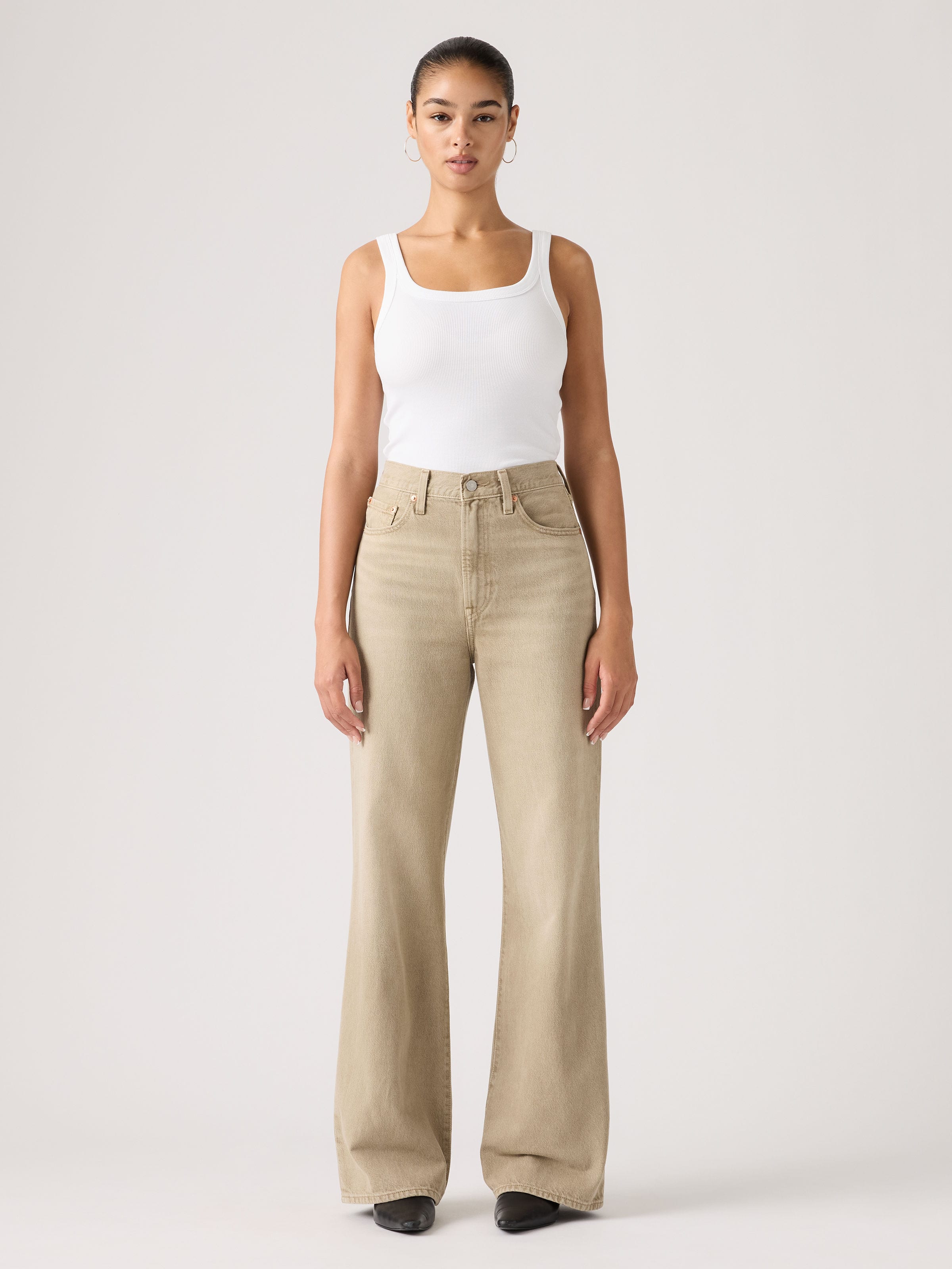 Ribcage Wide Leg Jean In Chipped Winter Twig
