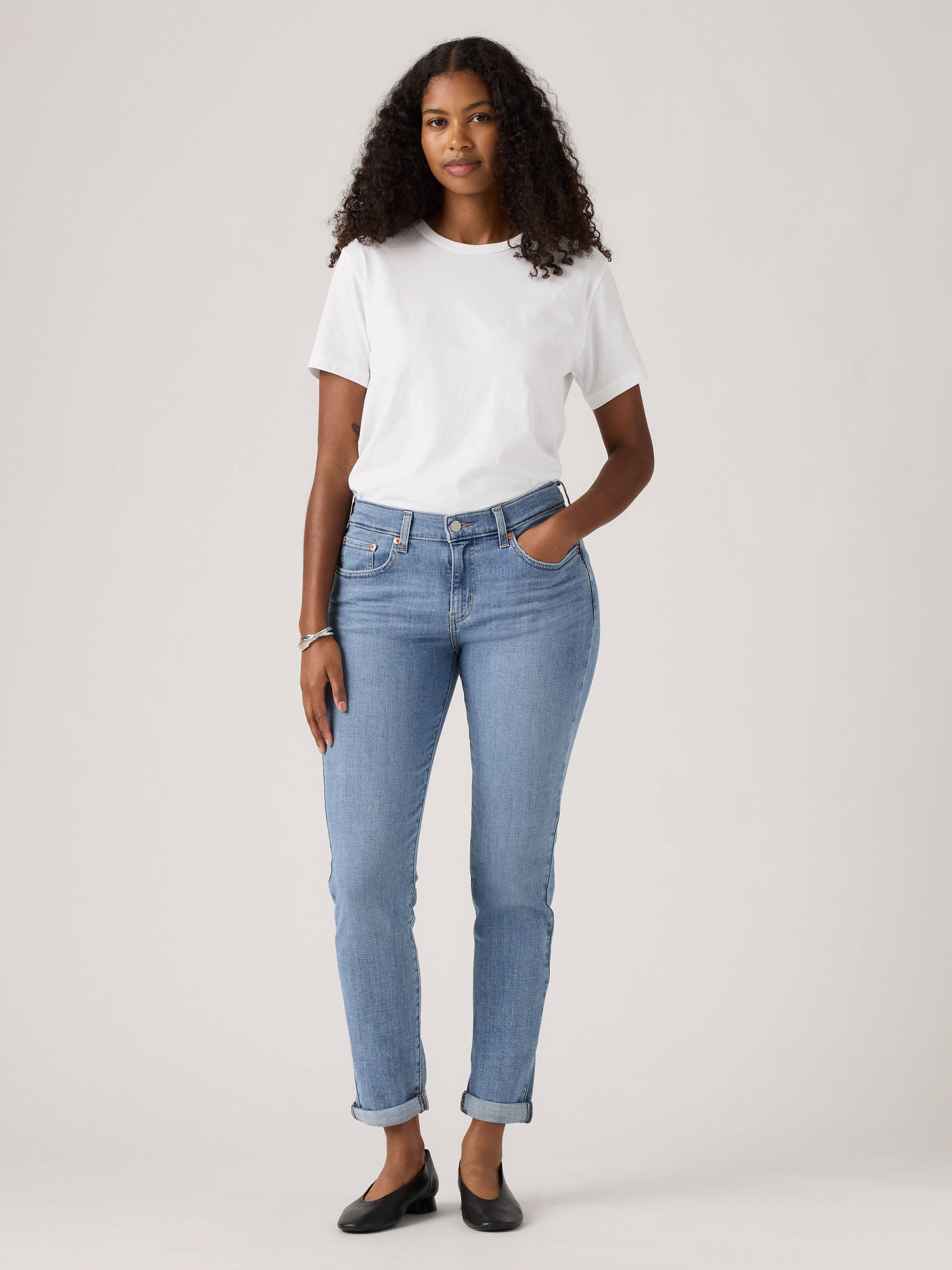 Mid Rise Boyfriend In Lapis Topic