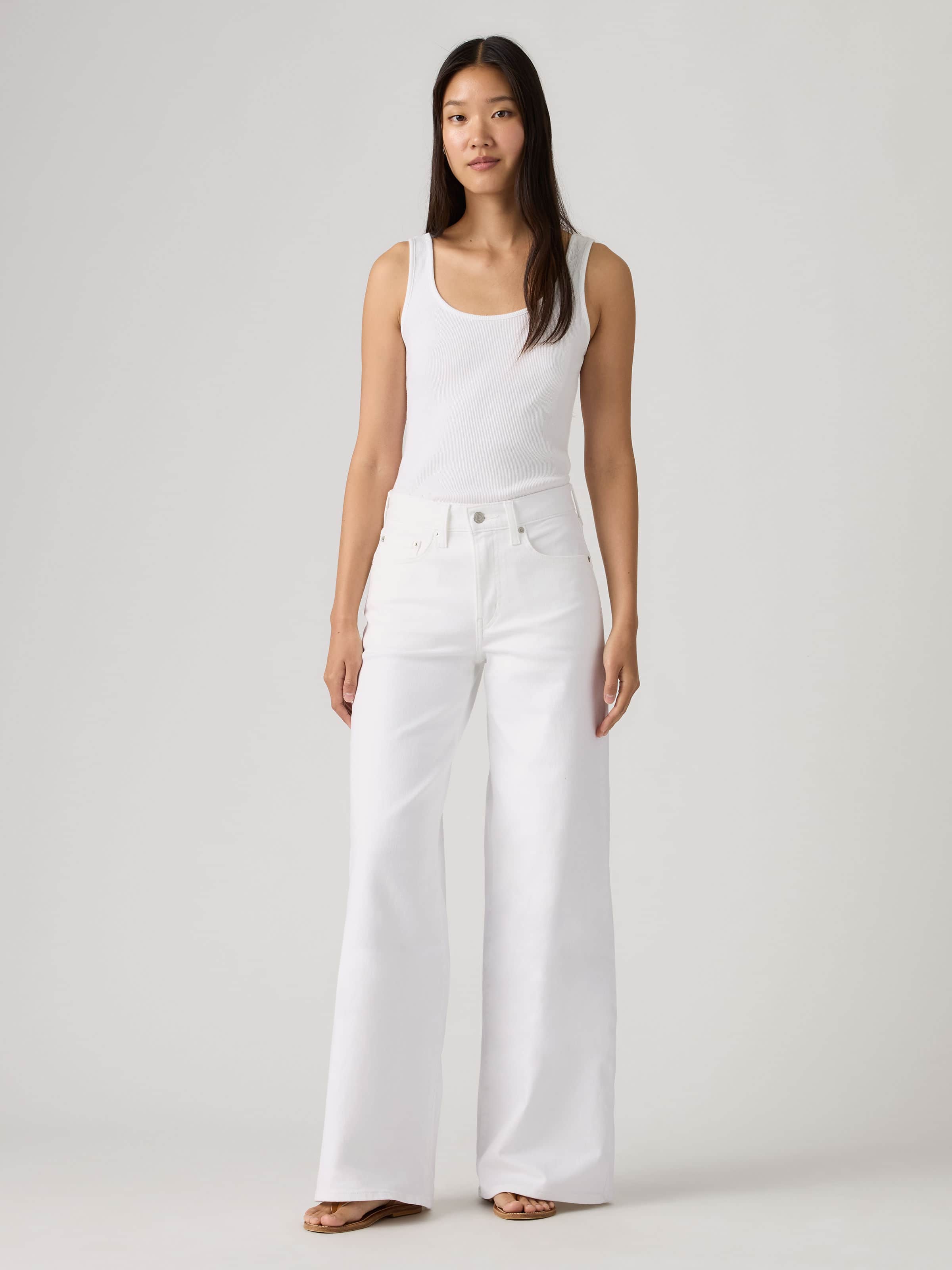 728 High Rise Wide Leg In Soft Clean White