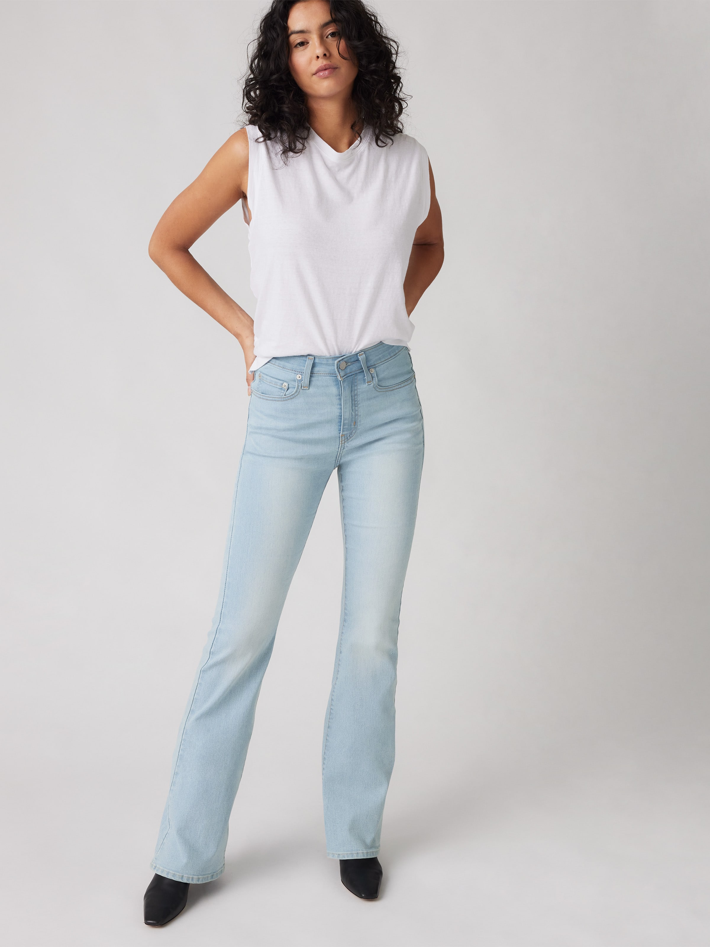 726 High Rise Flare Jean In Eternal Indigo Light