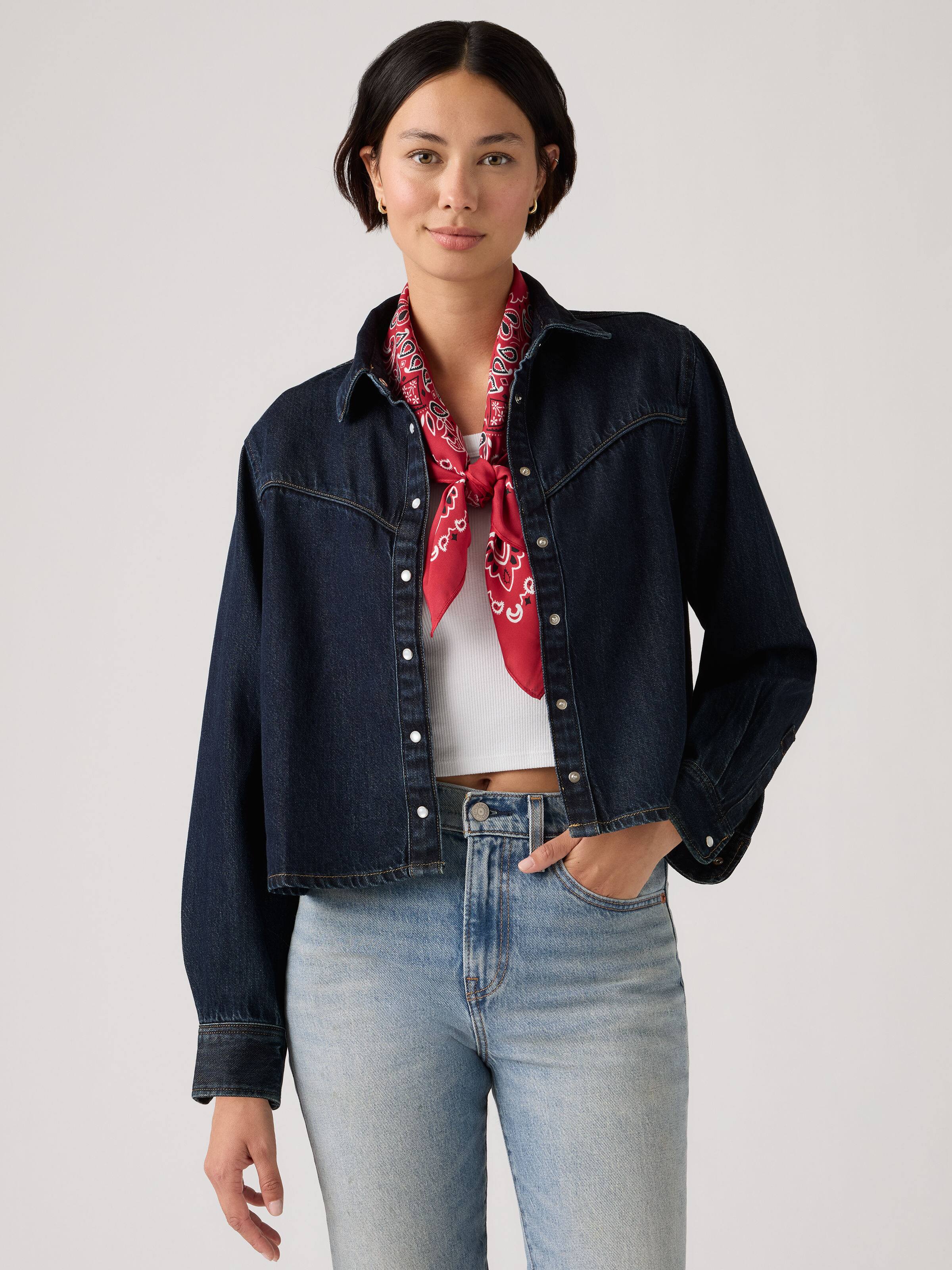 Logan Tencel Shacket In Dark Knights