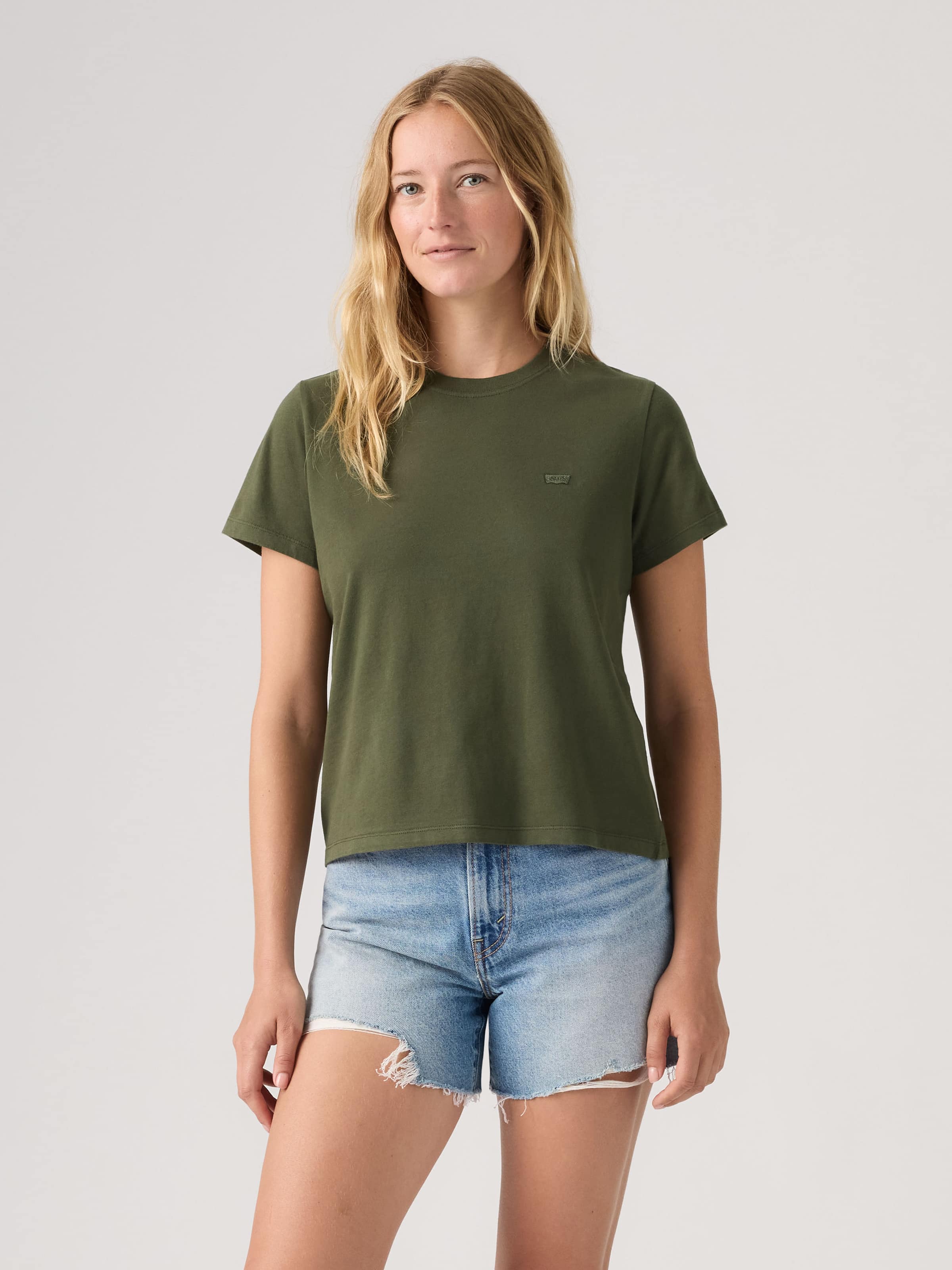 Favorite Cotton Tee In Dark Green