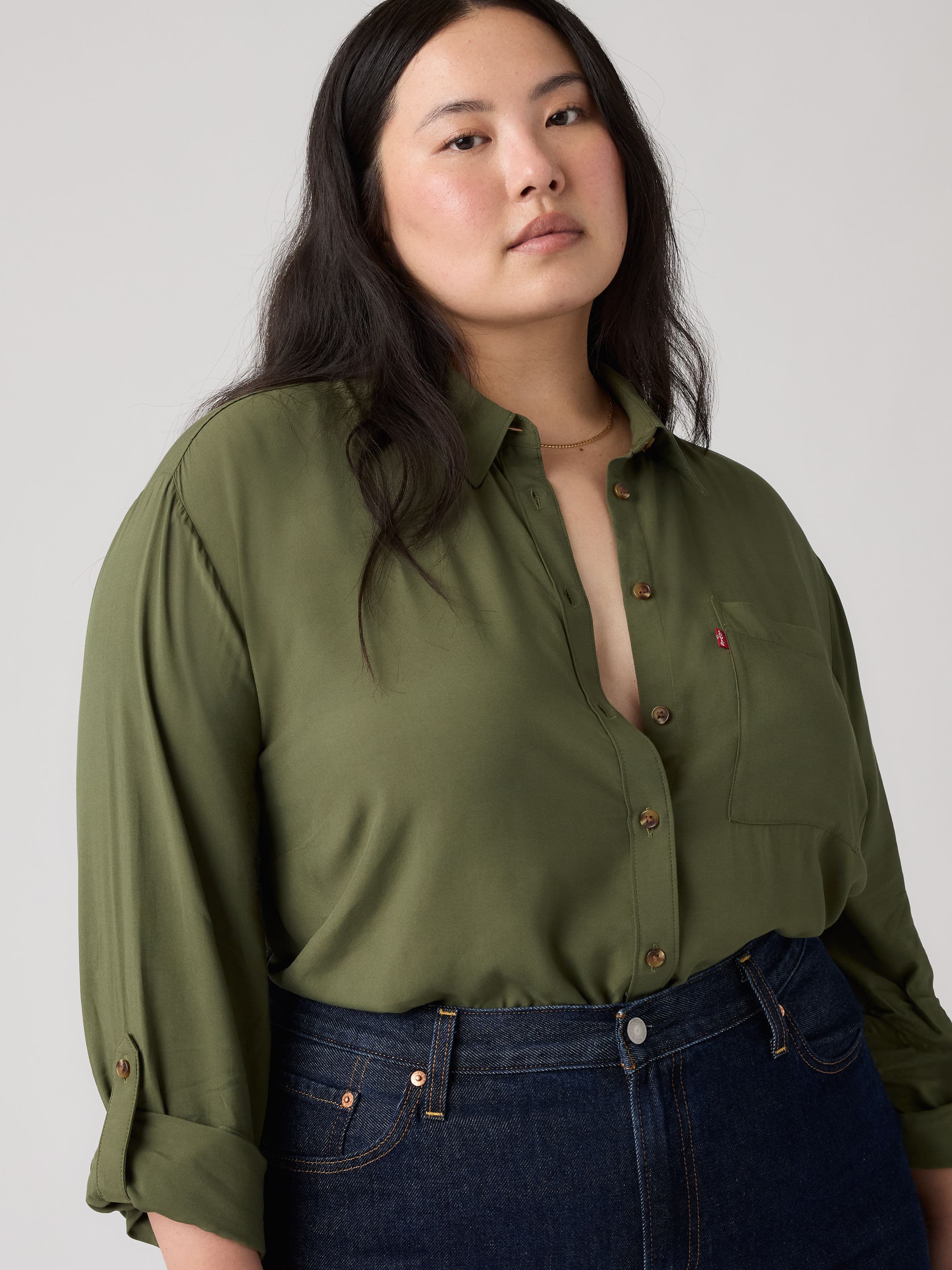 Curve Darlene Shirt In Deep Depths