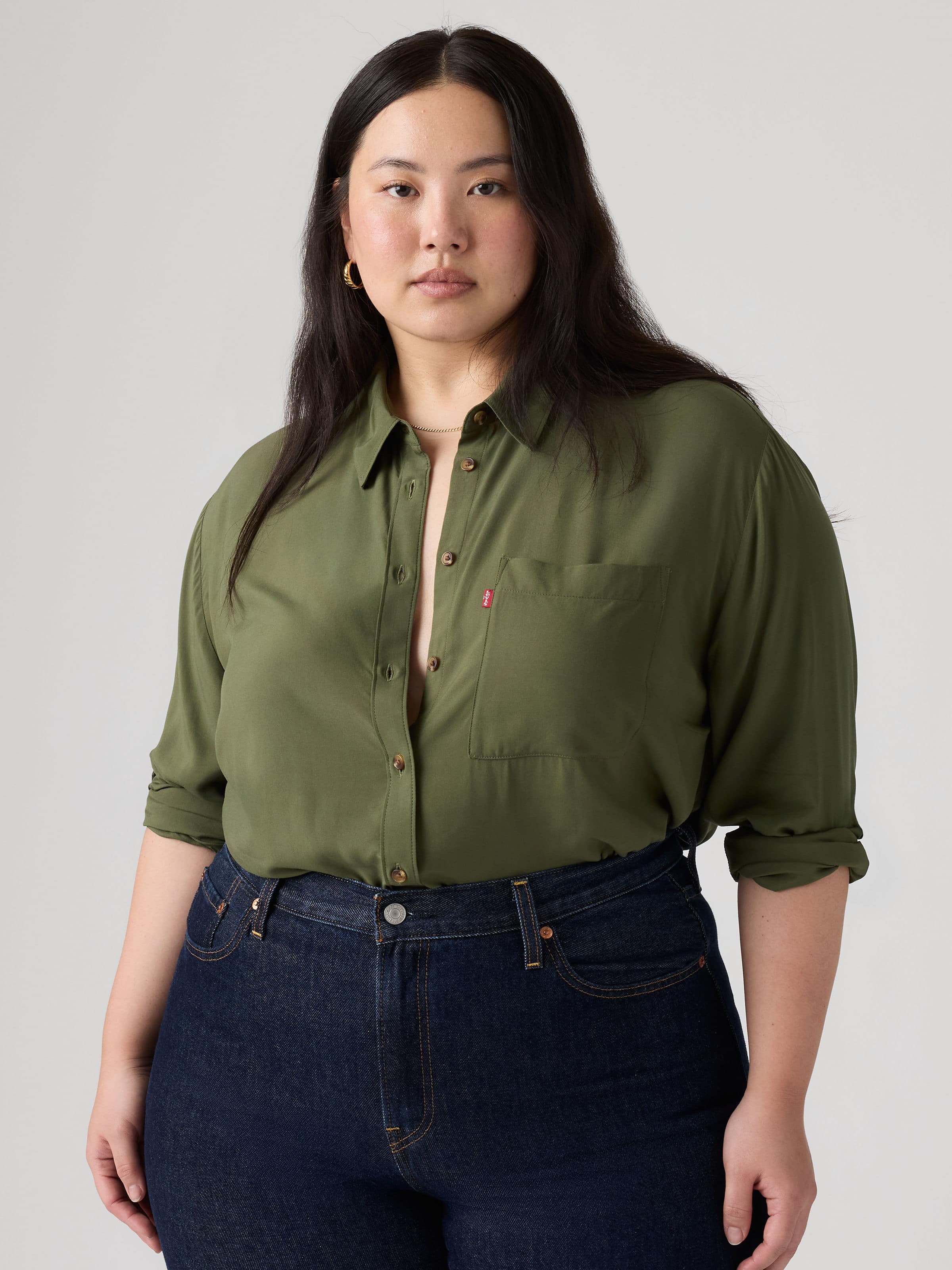 Curve Darlene Shirt In Deep Depths