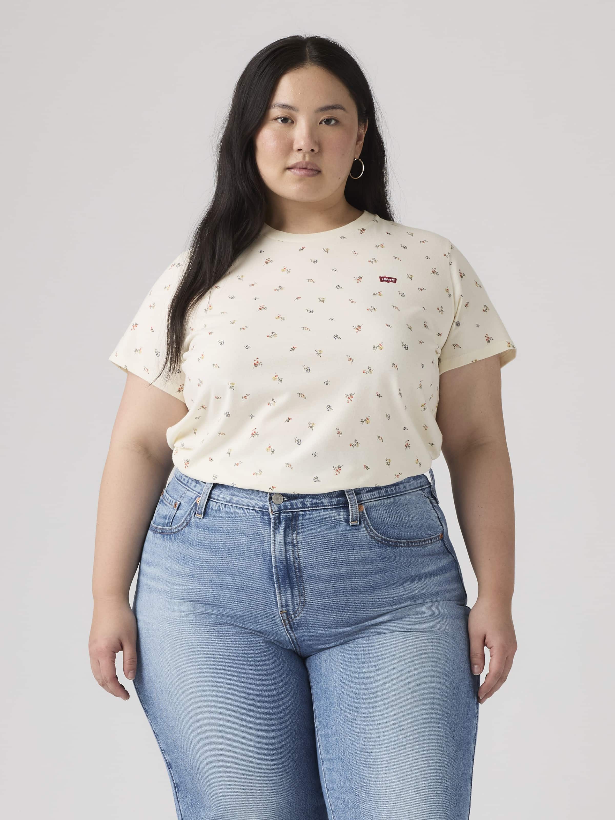 Curve Perfect Tee In Maja Ditsy Egret