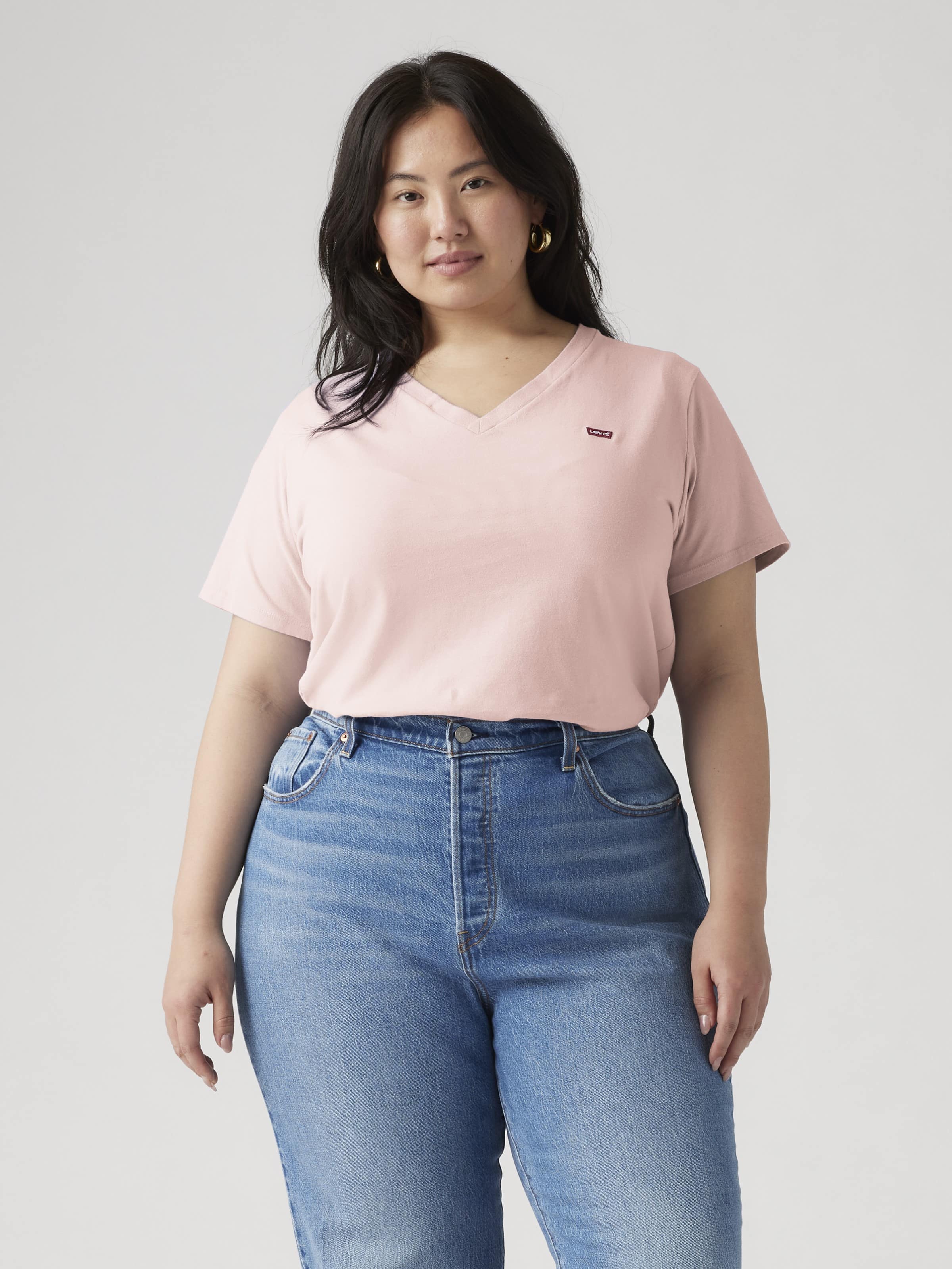 Curve Perfect Hm V-Neck Tee In Potpourri