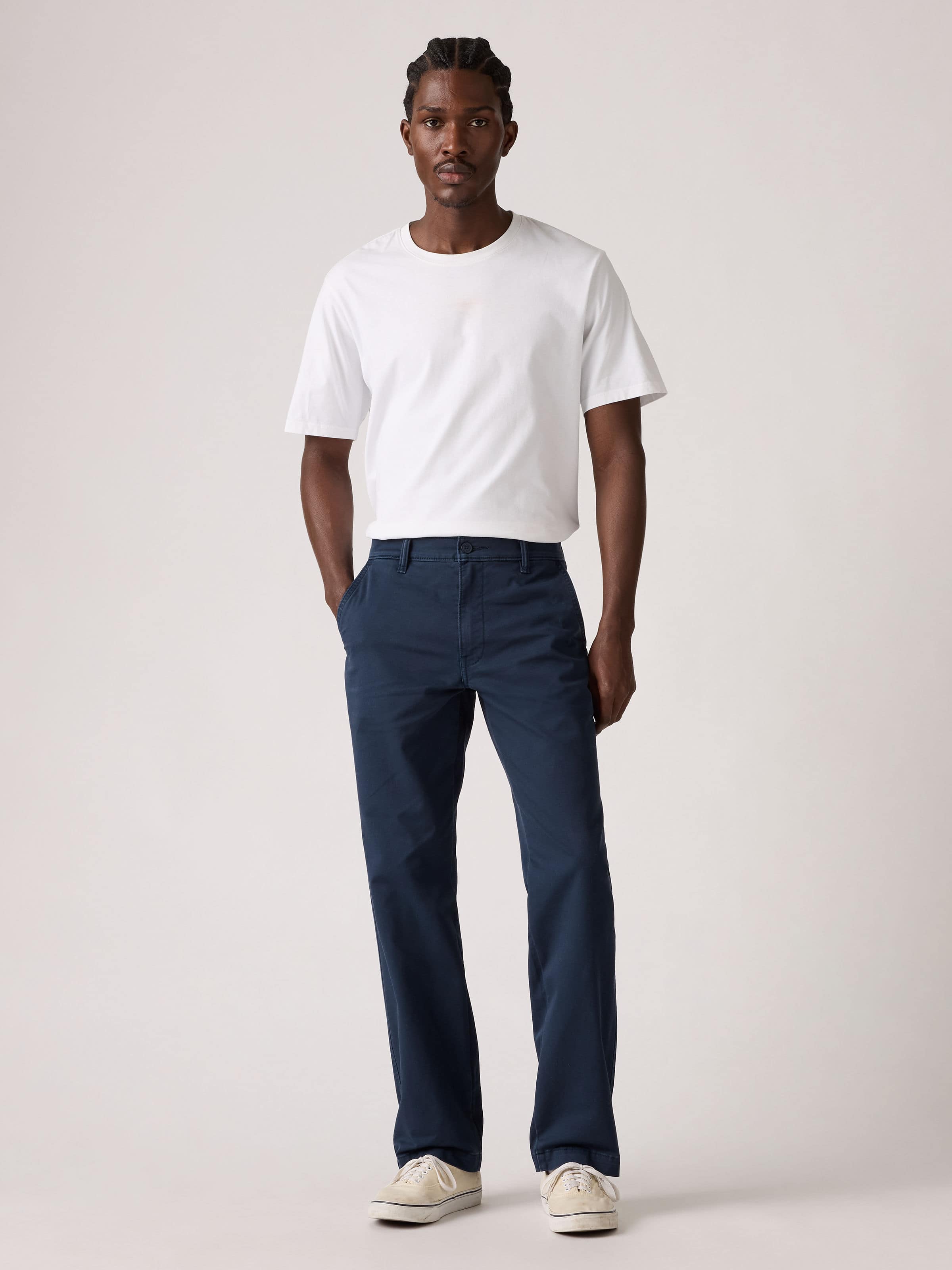 Xx Chino Relaxed Straight In Navy Blazer