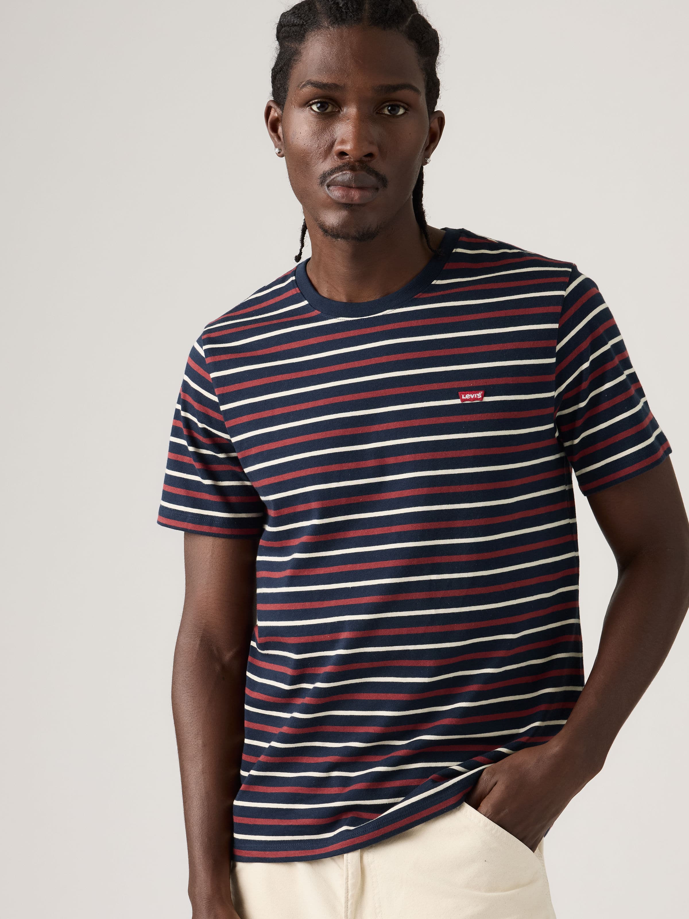 Original Hm Tee In Andor Stripe Navy Blazer