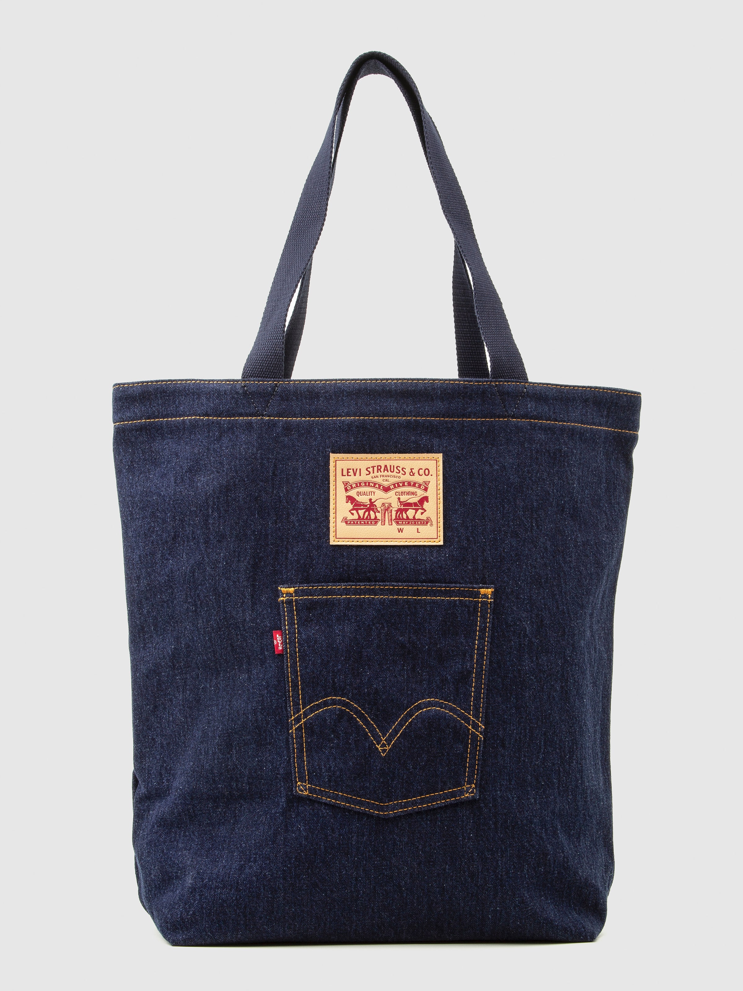 Front Pocket Tote In Indigo Rinse