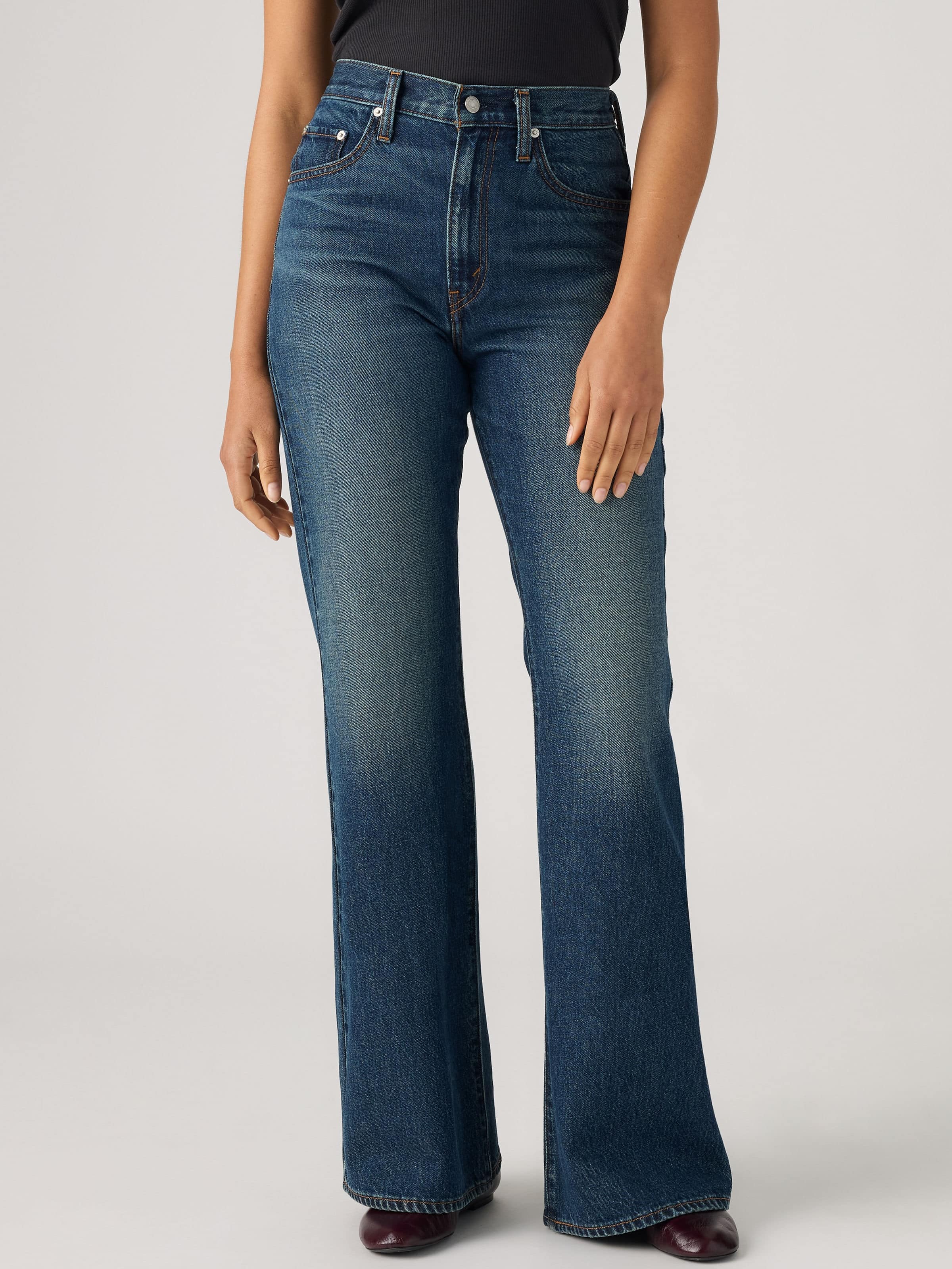 Cinch Flare Jean In Heal Hour