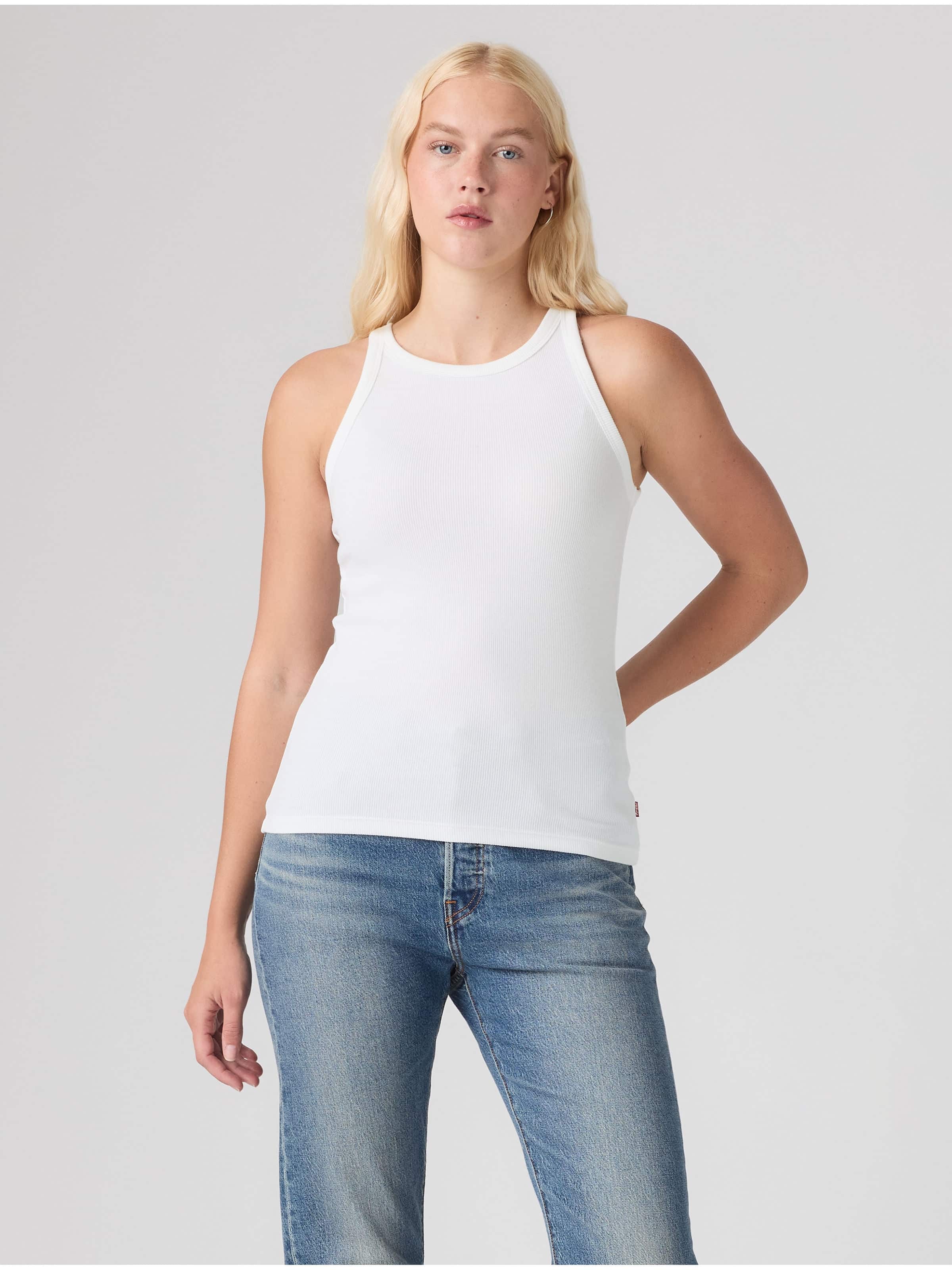 Hayes Racer Tank In White