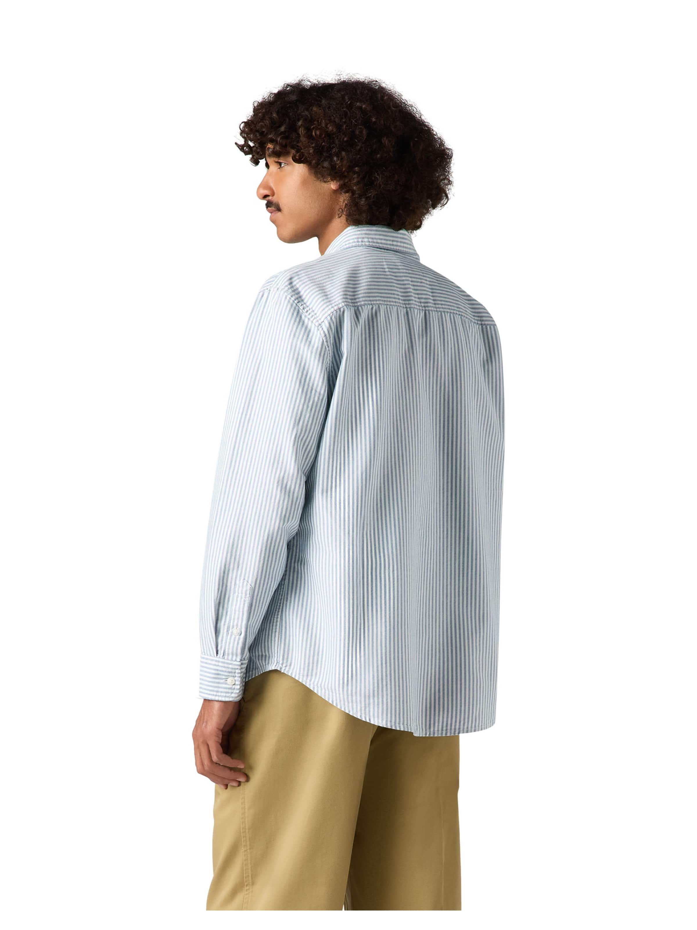 Authentic Button Down In Waylon Stripe True Blue