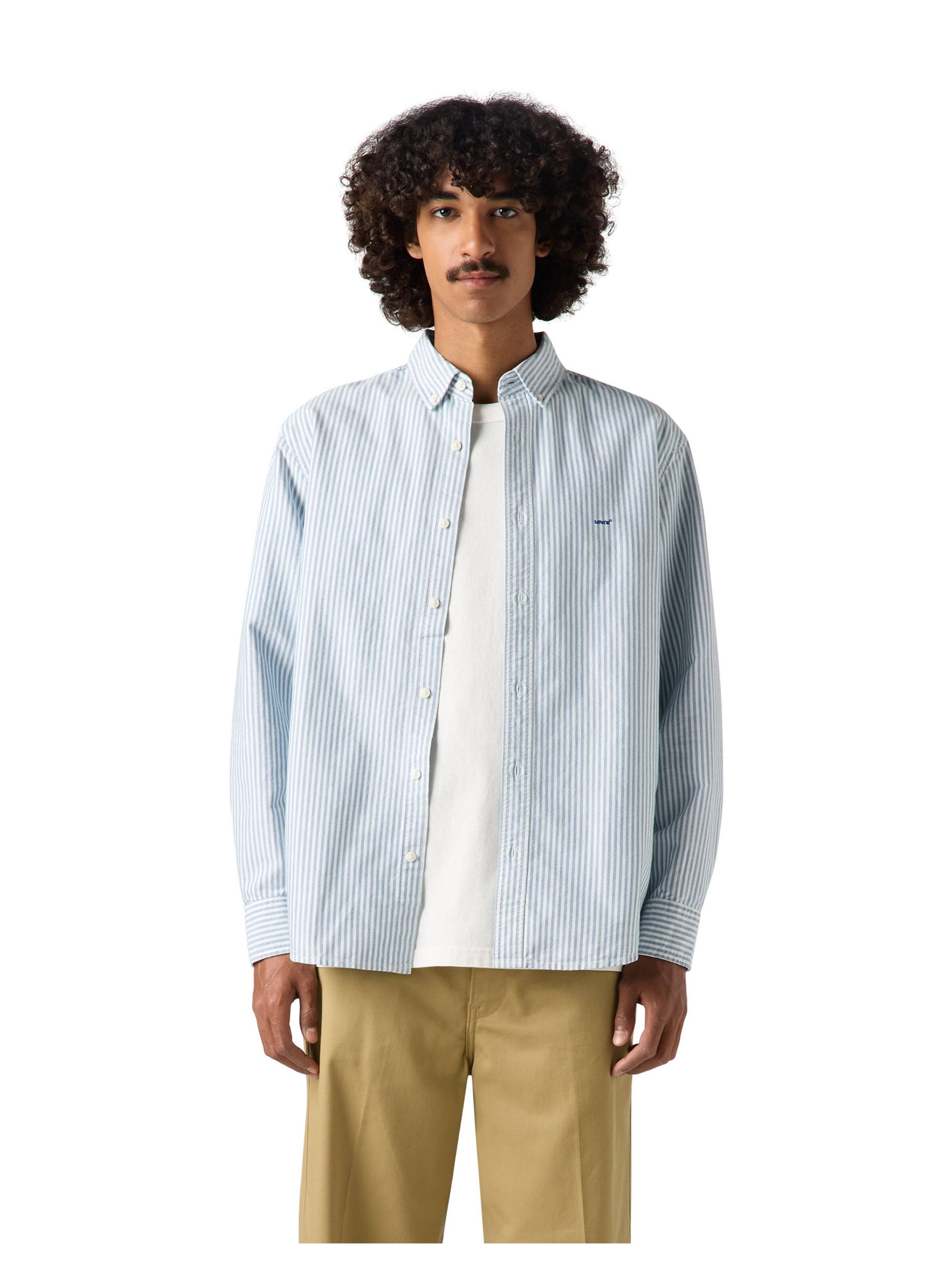 Authentic Button Down In Waylon Stripe True Blue