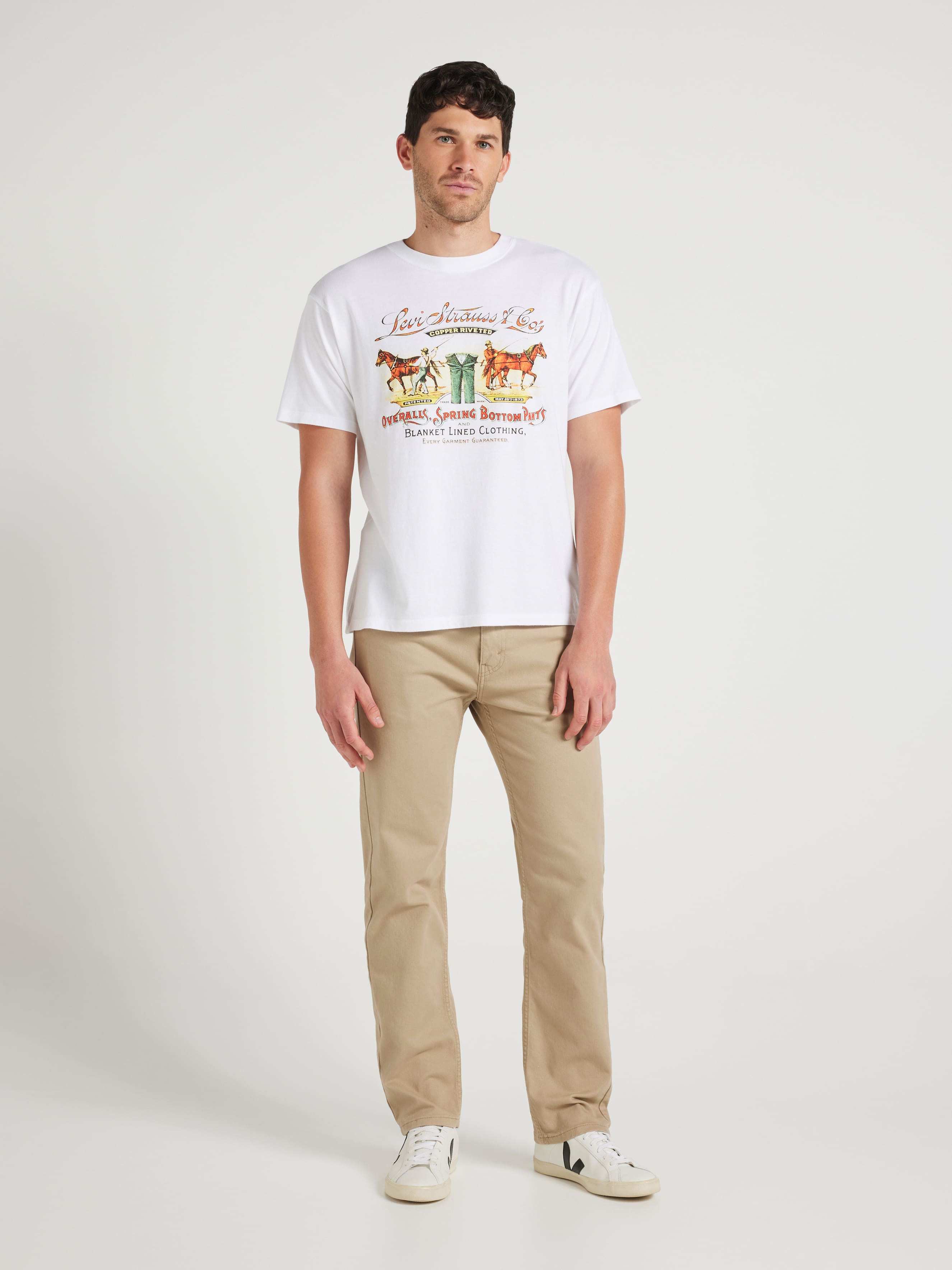 Vintage Fit Graphic Tee In Modern Authentic White