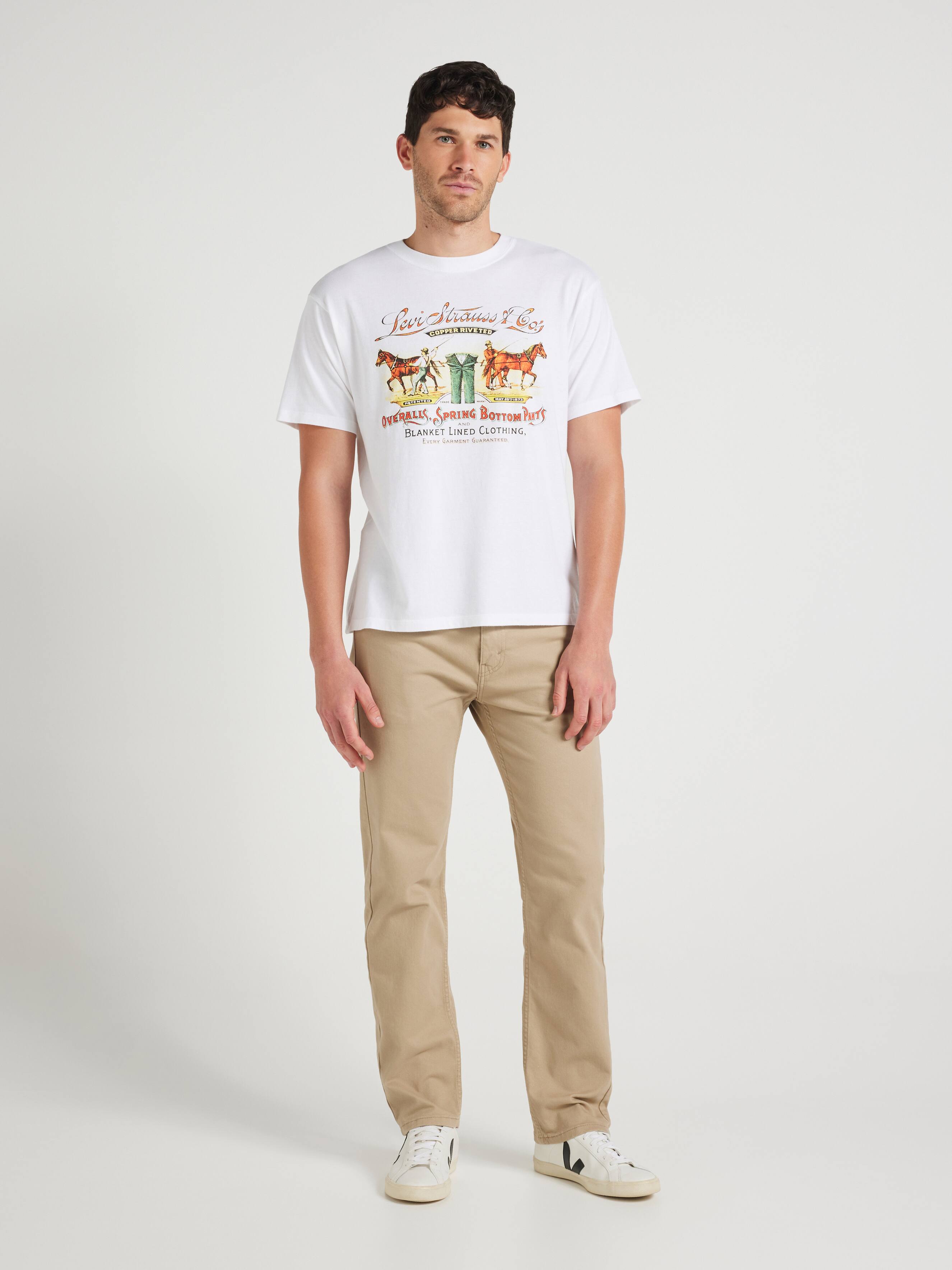 Vintage Fit Graphic Tee In Modern Authentic White