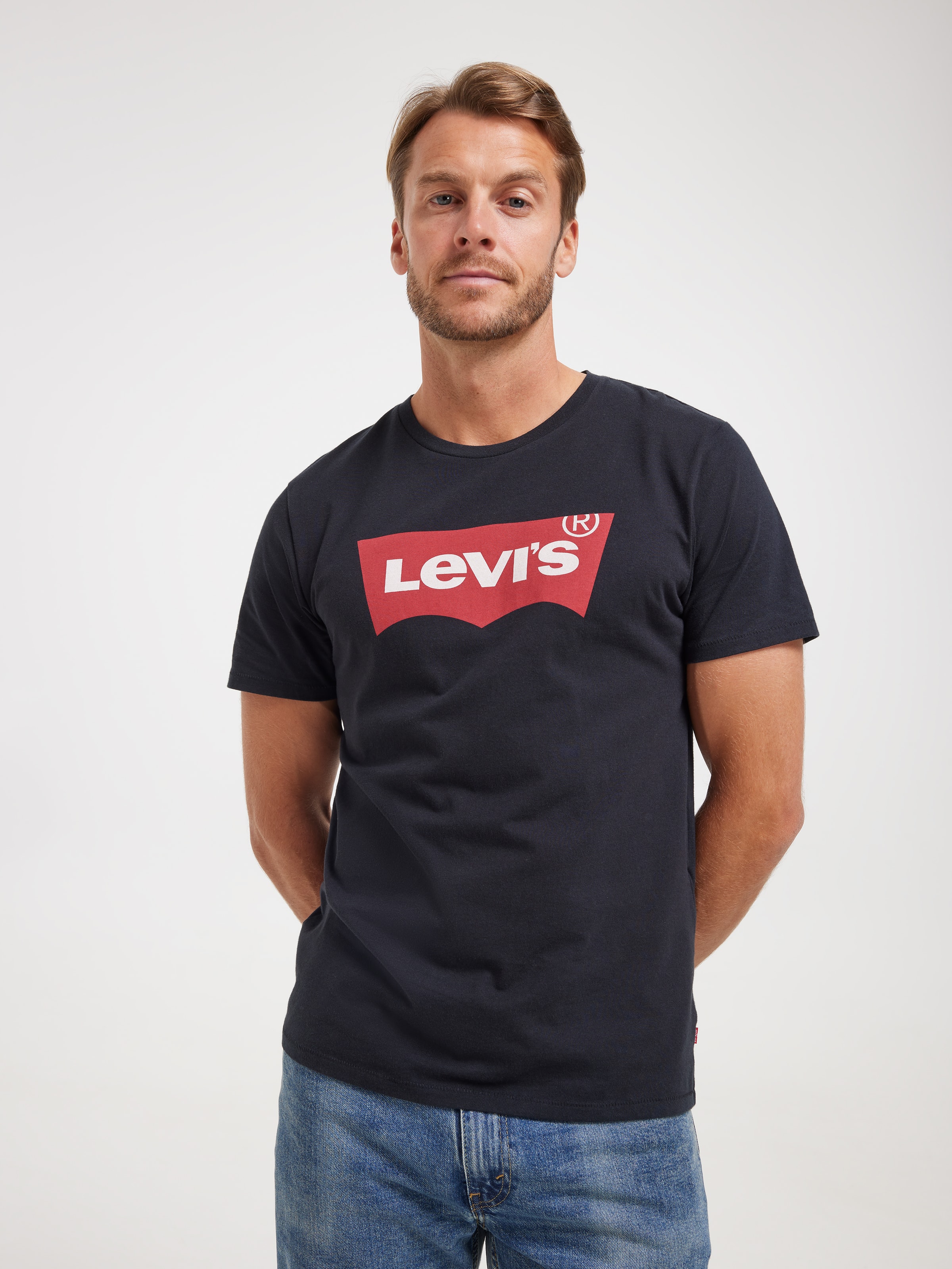 Graphic Batwing Tee In Black
