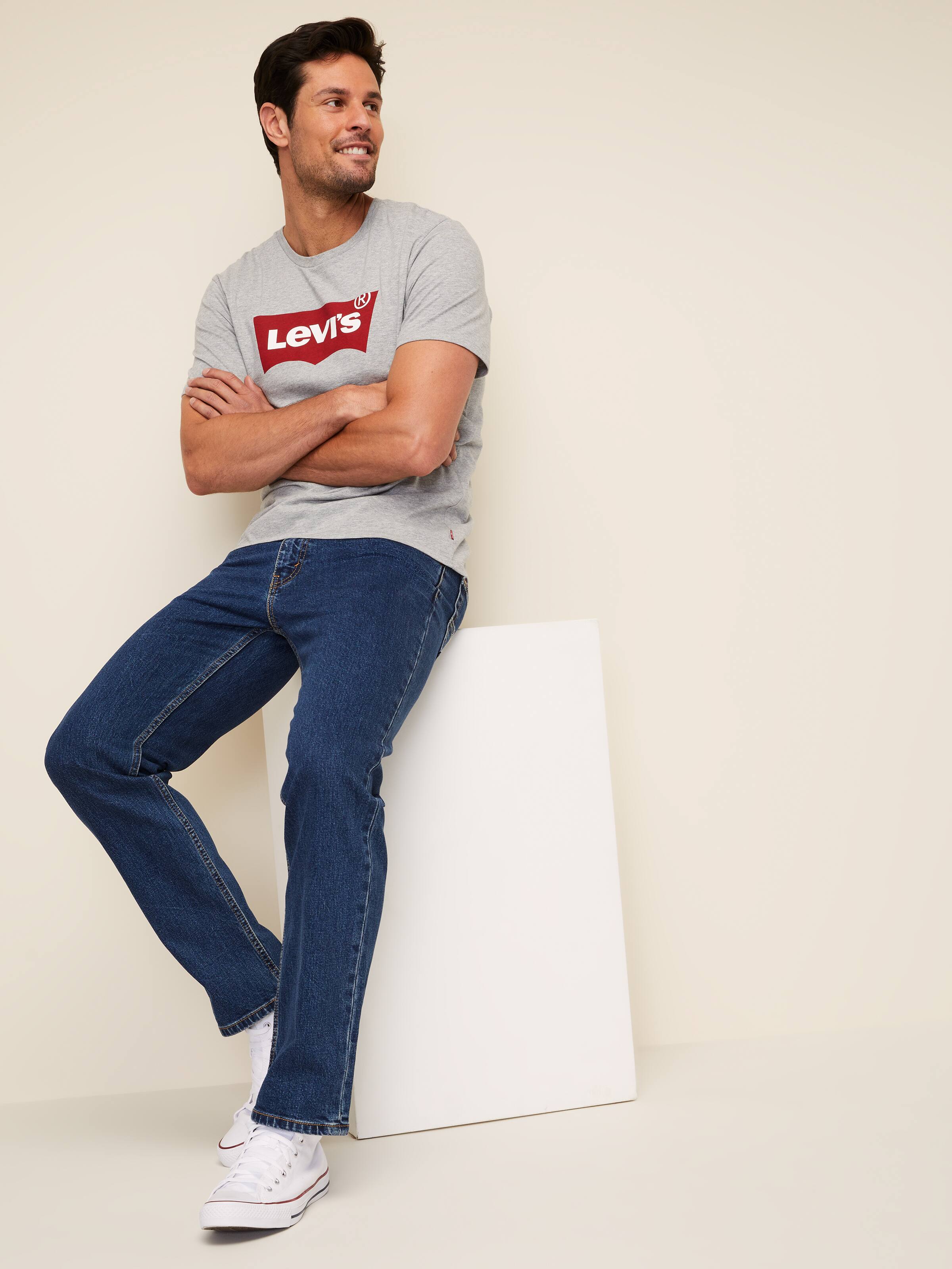 Graphic Batwing Tee In Heather Grey