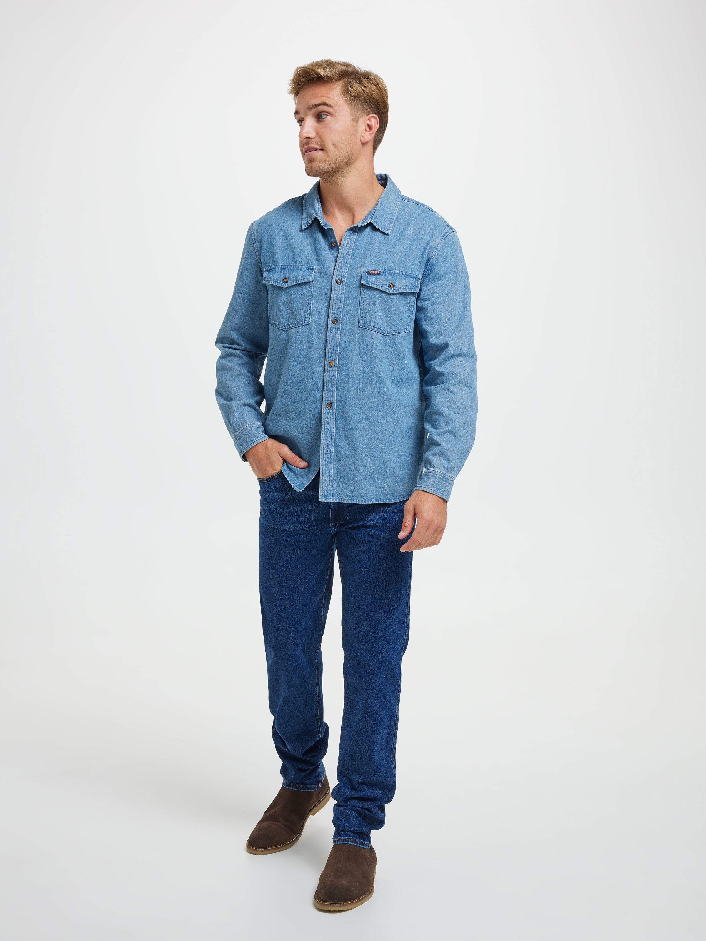 Classics Slim Straight Jean In Double Rinse