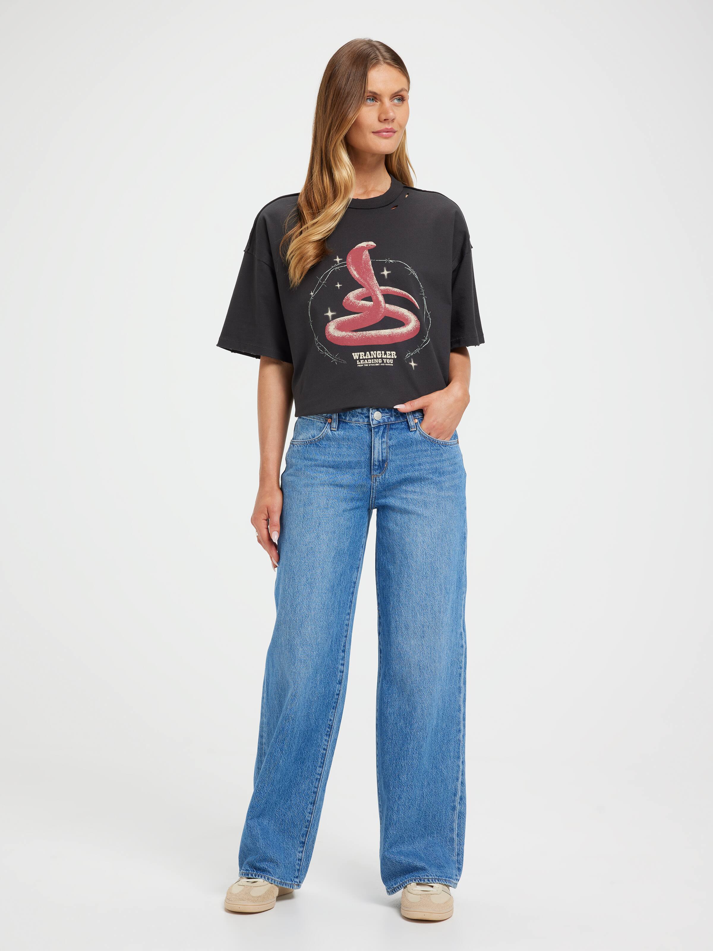 Venom Boxed Tee In Worn Black