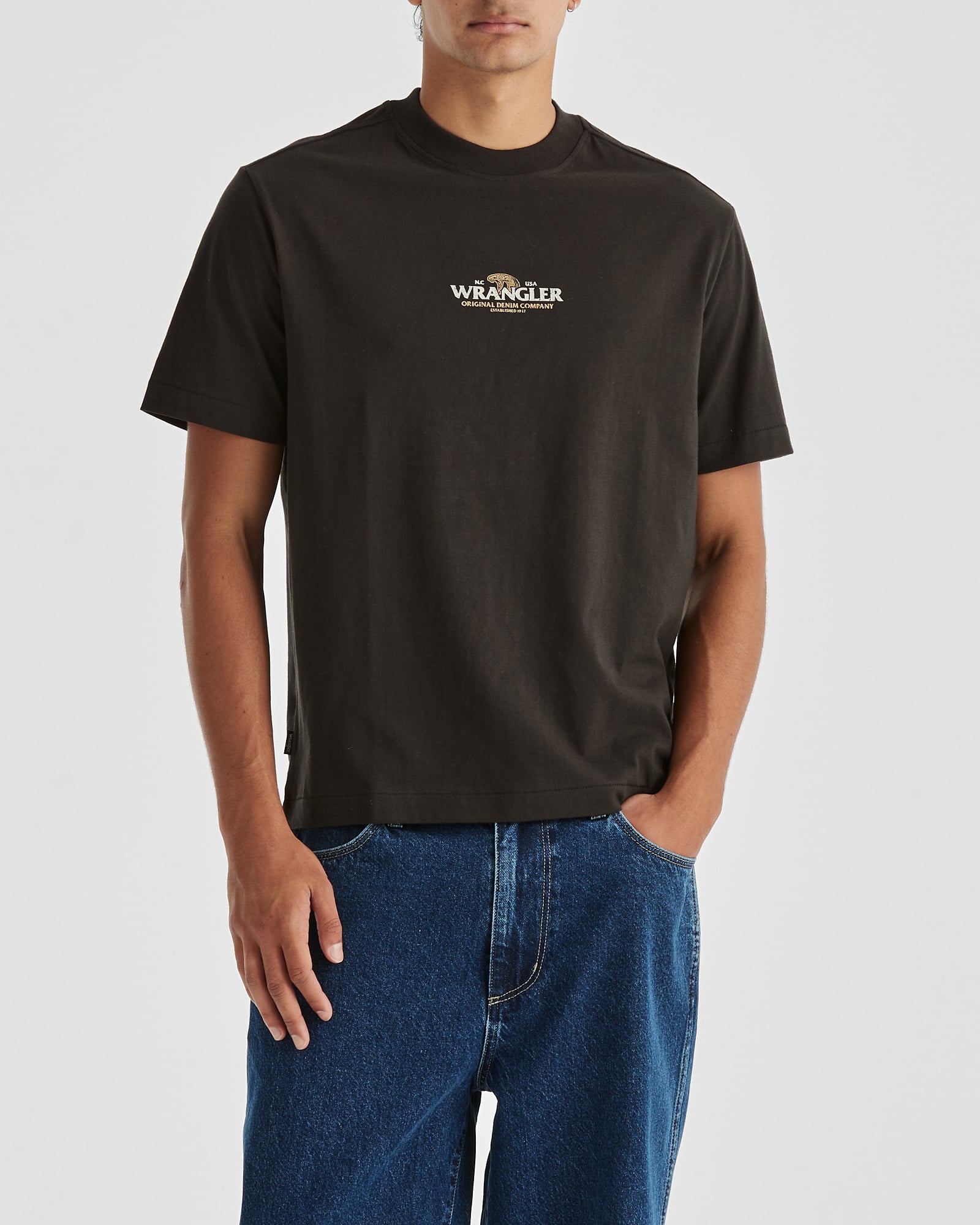 Snake Stack Carmy Tee In Worn Black