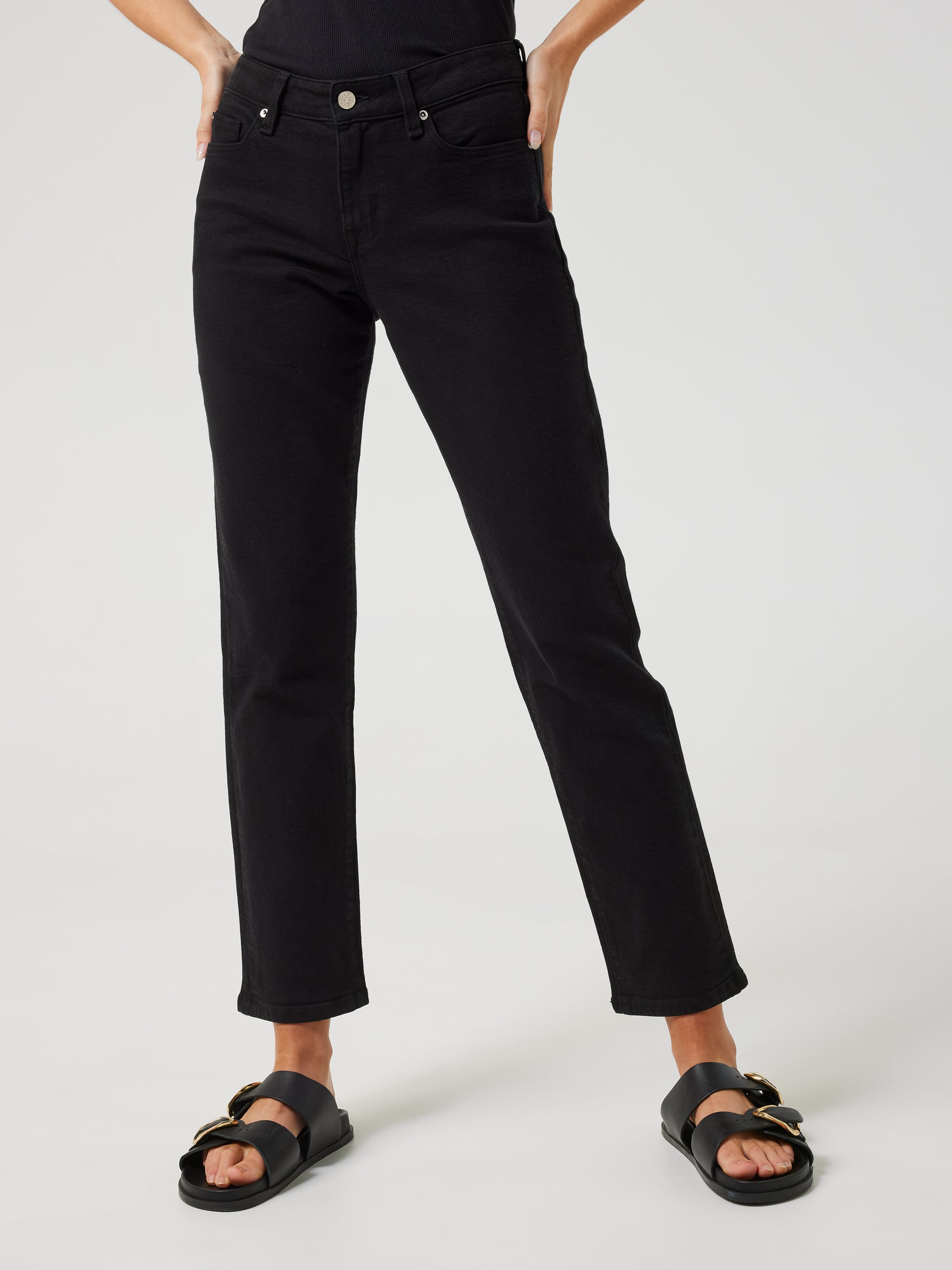 Black straight outlet leg jeans womens