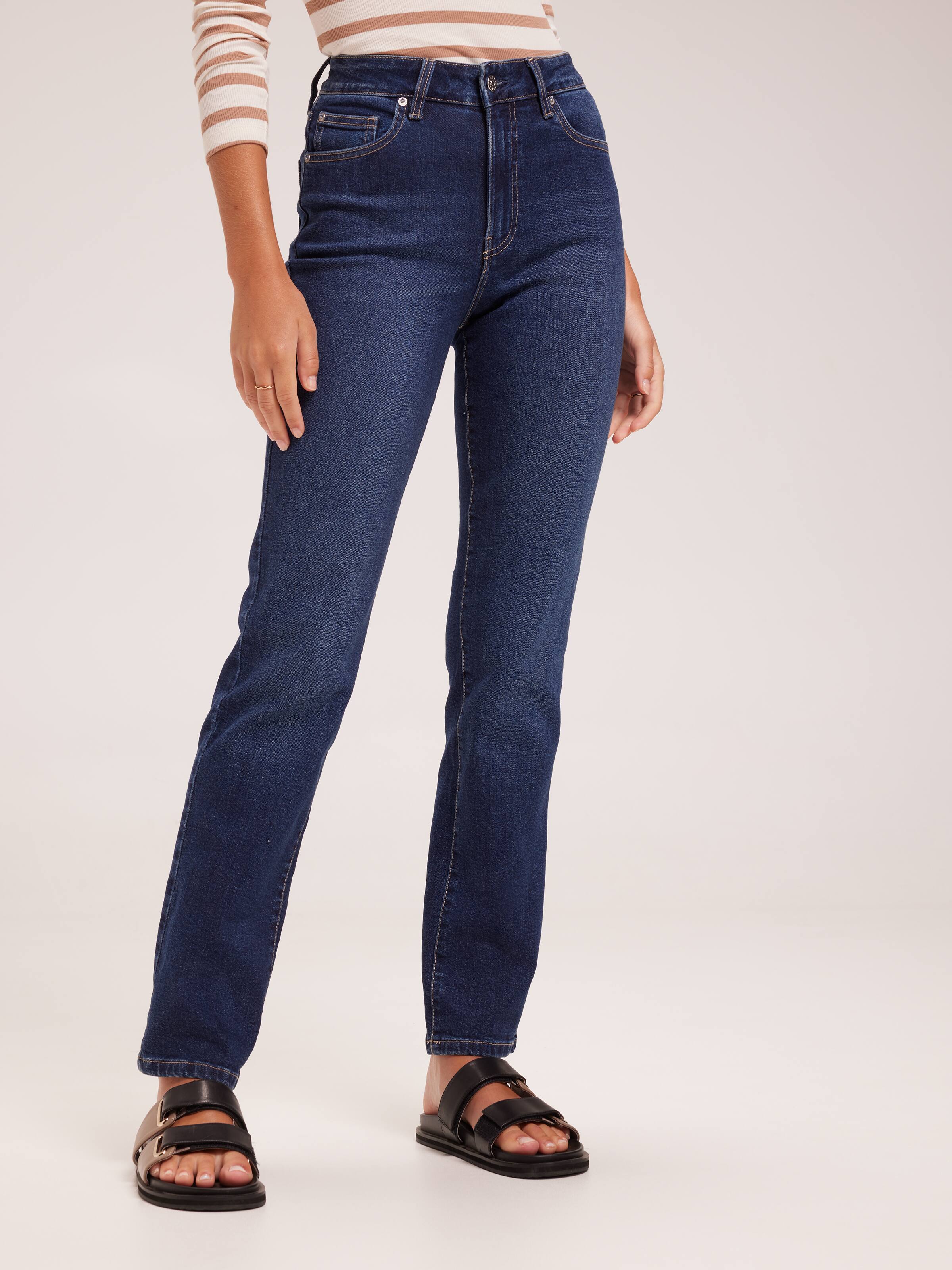 Levi's Womens Classic Straight Leg Mid Rise Blue Denim Jeans Size