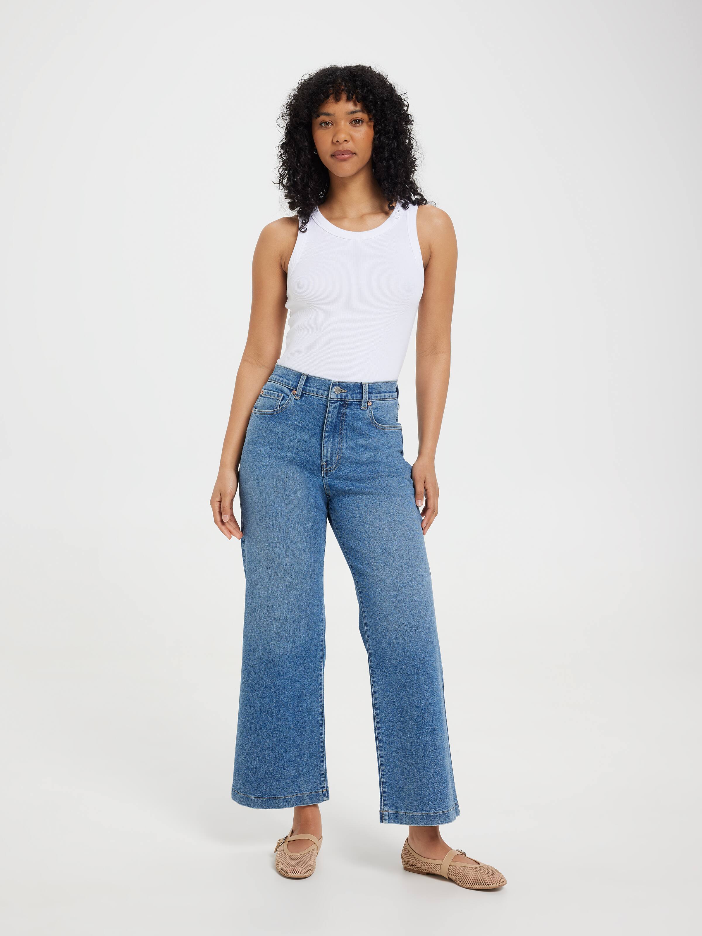 Originals High Rise Waist Forward Seam Wide Ankle