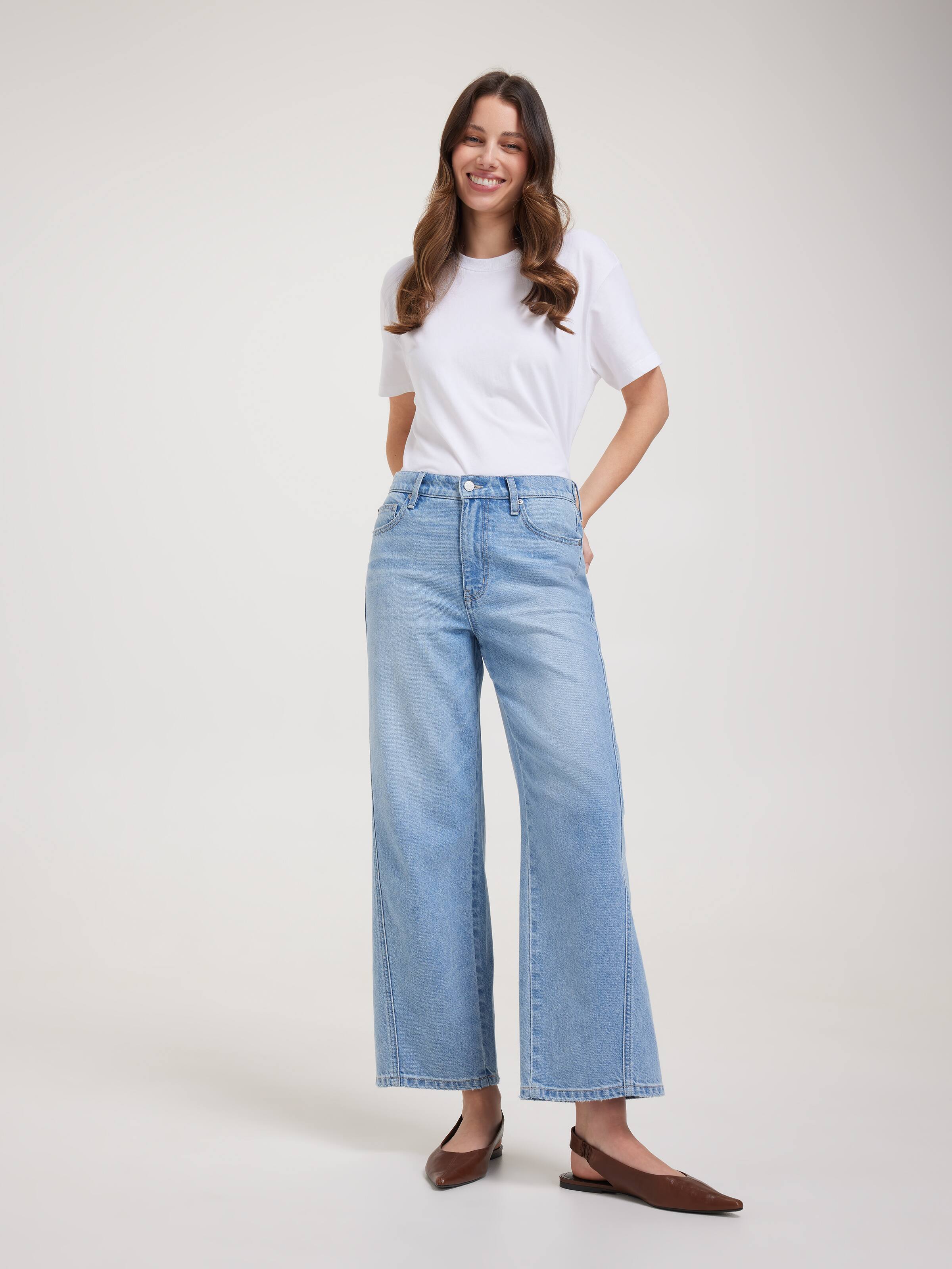 Originals High Rise Waist Forward Seam Wide Ankle