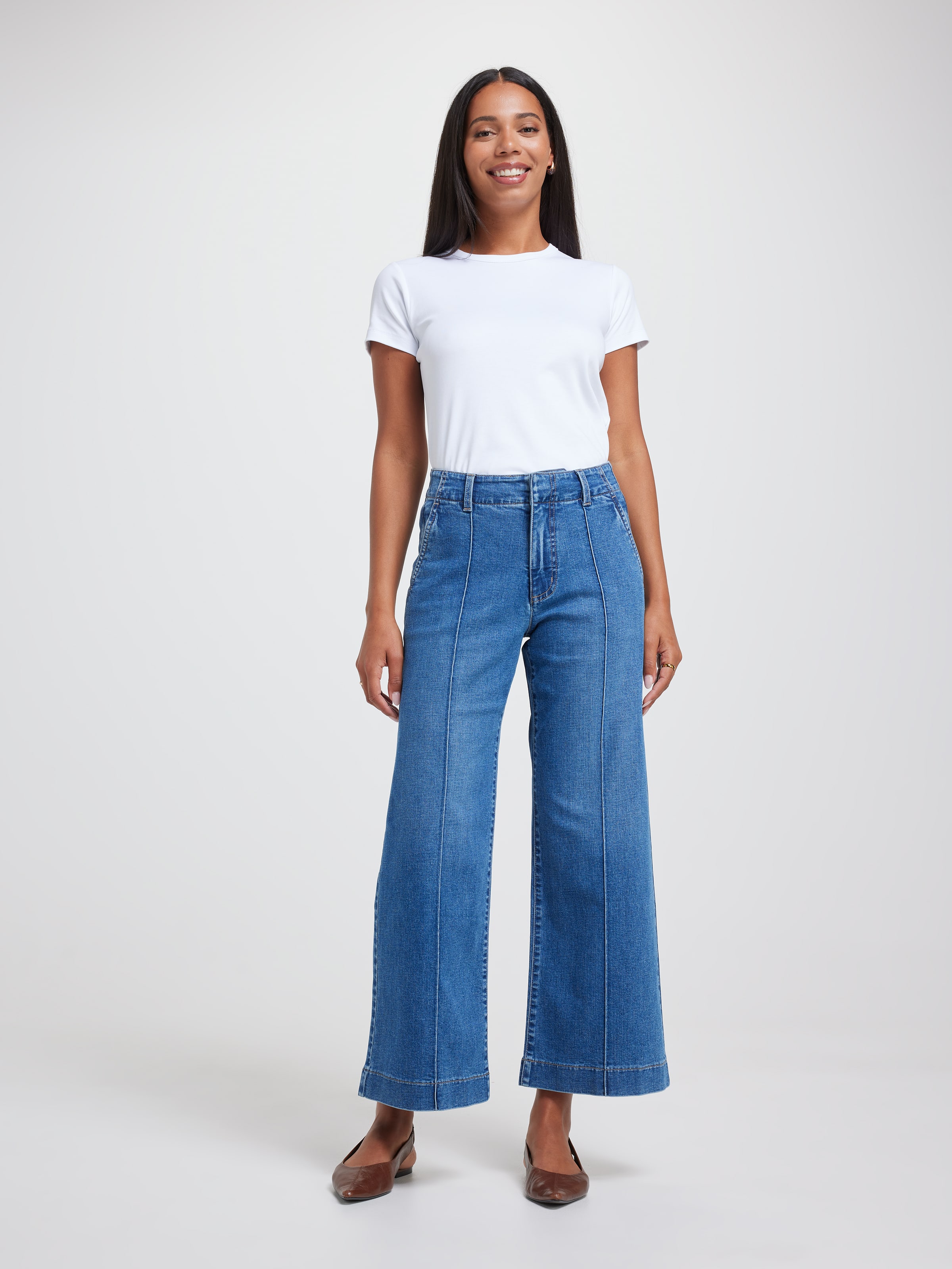 Originals Wide Ankle Pintuck Jean