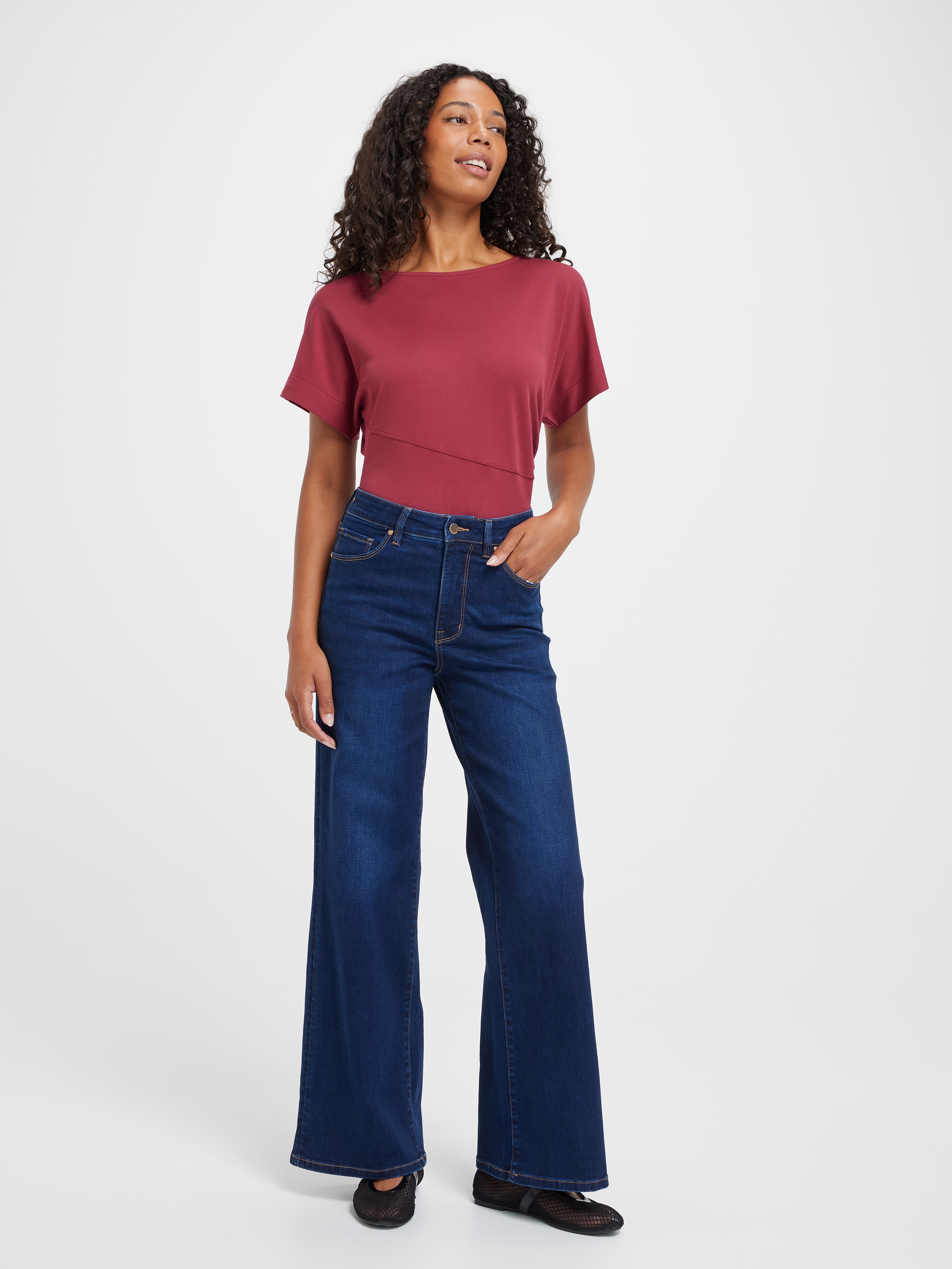 Reformed High Rise Wide Leg Jean
