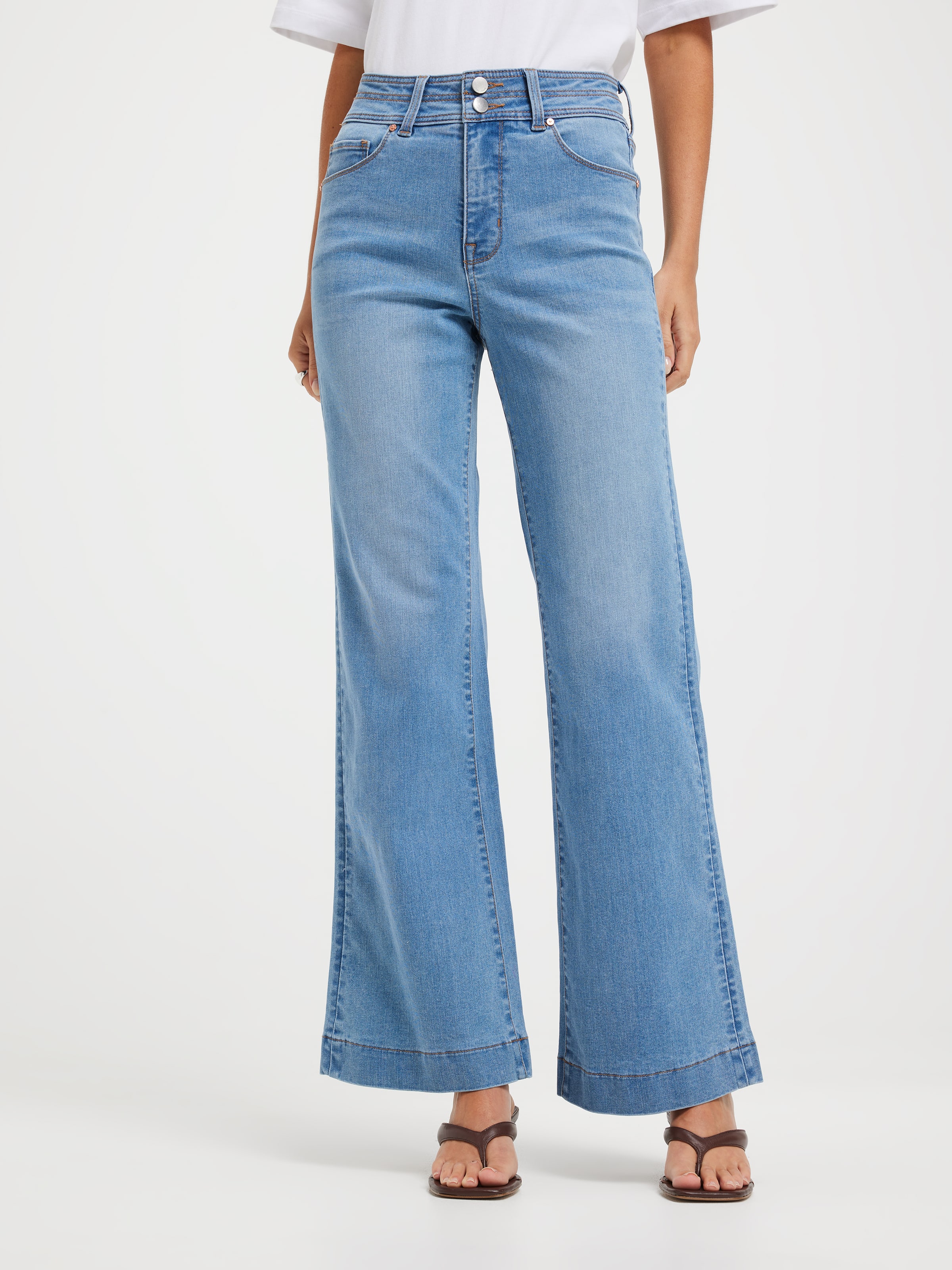 Reformed High Rise Slim Wide Leg Jean