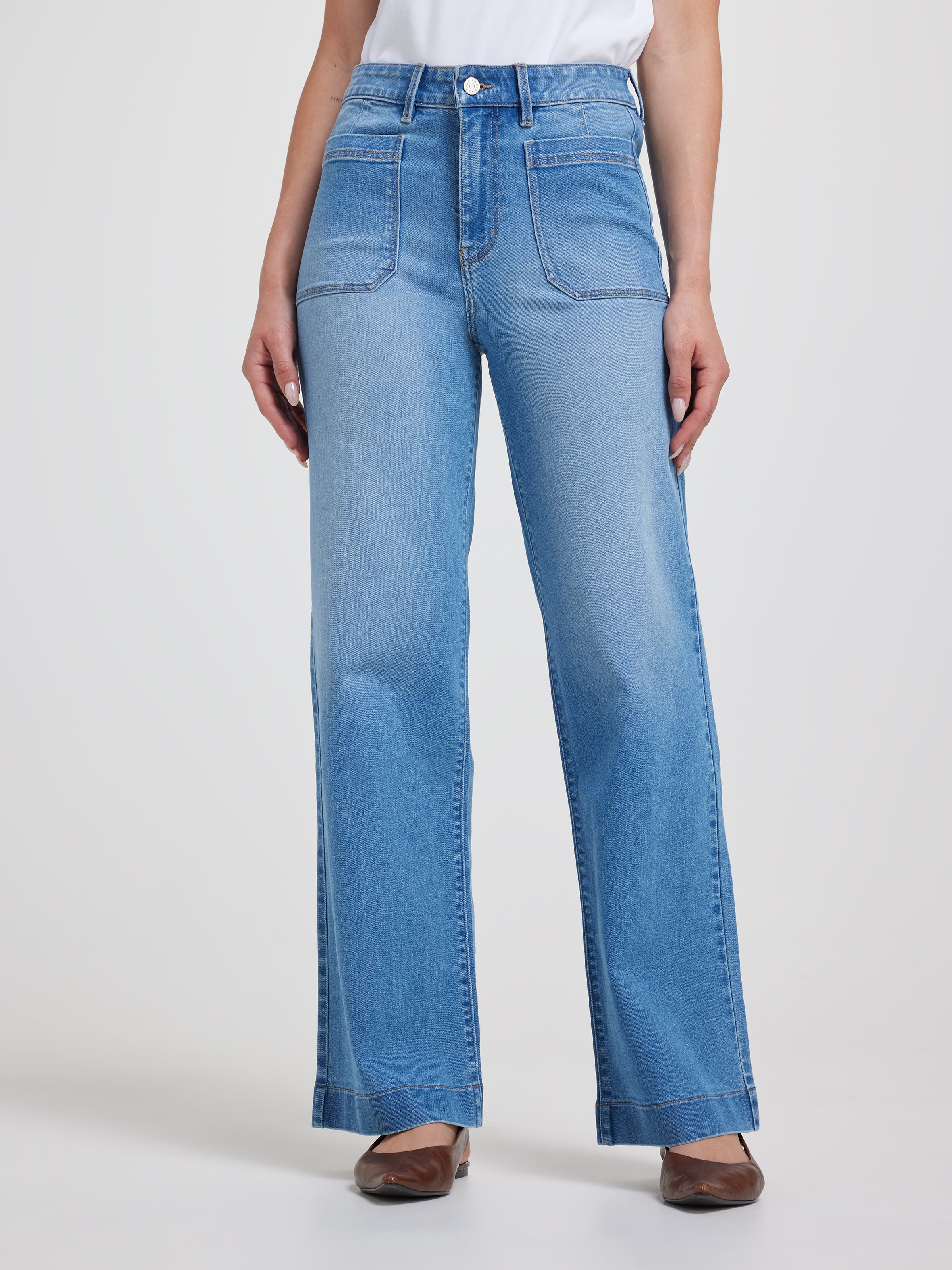 Just Jeans Originals Patch Pocket Wide Leg Jeans