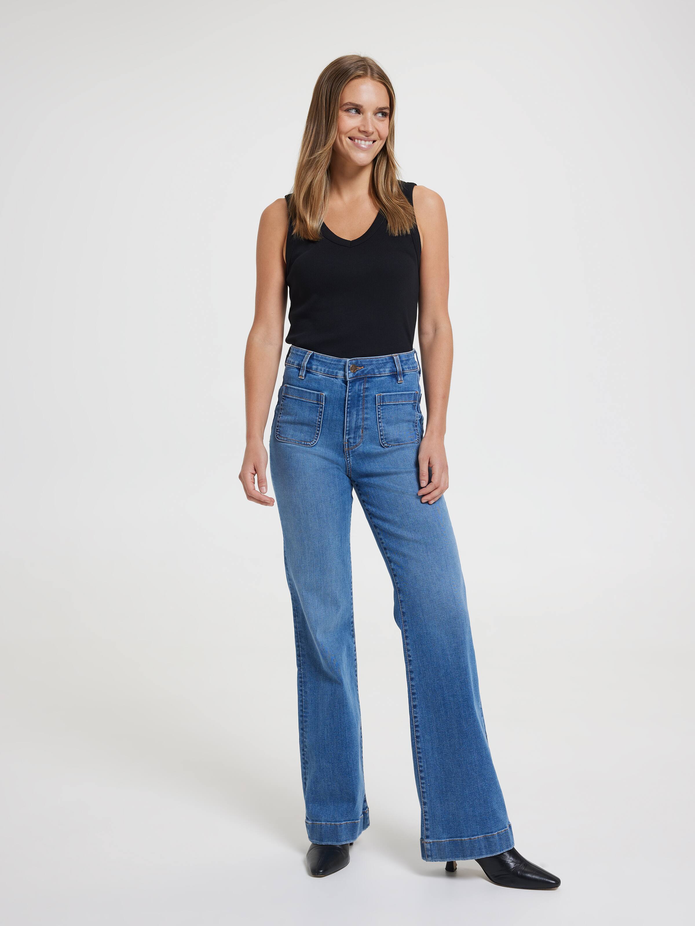 Reformed High Rise Slim Wide Jean