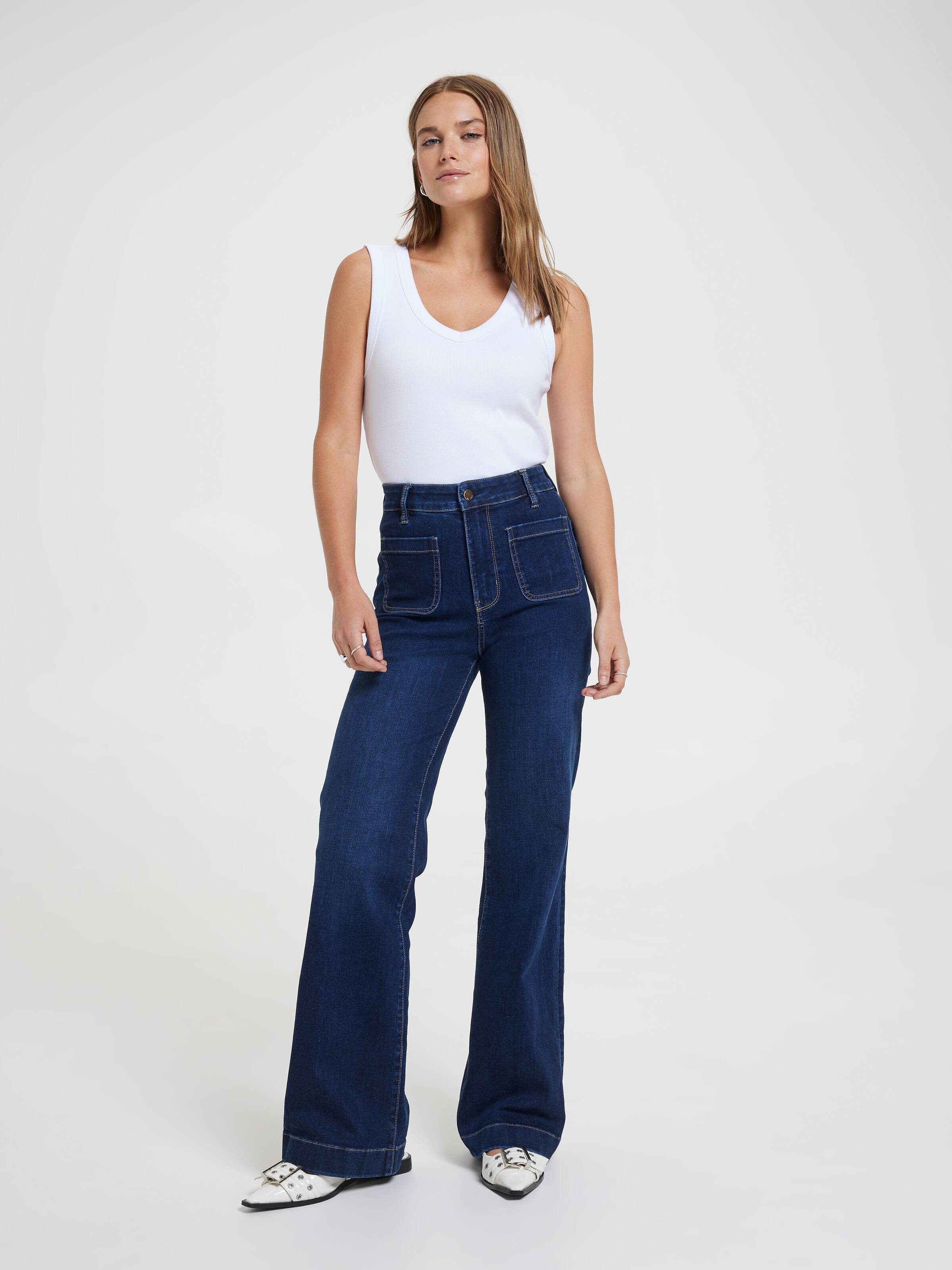Reformed High Rise Slim Wide Jean