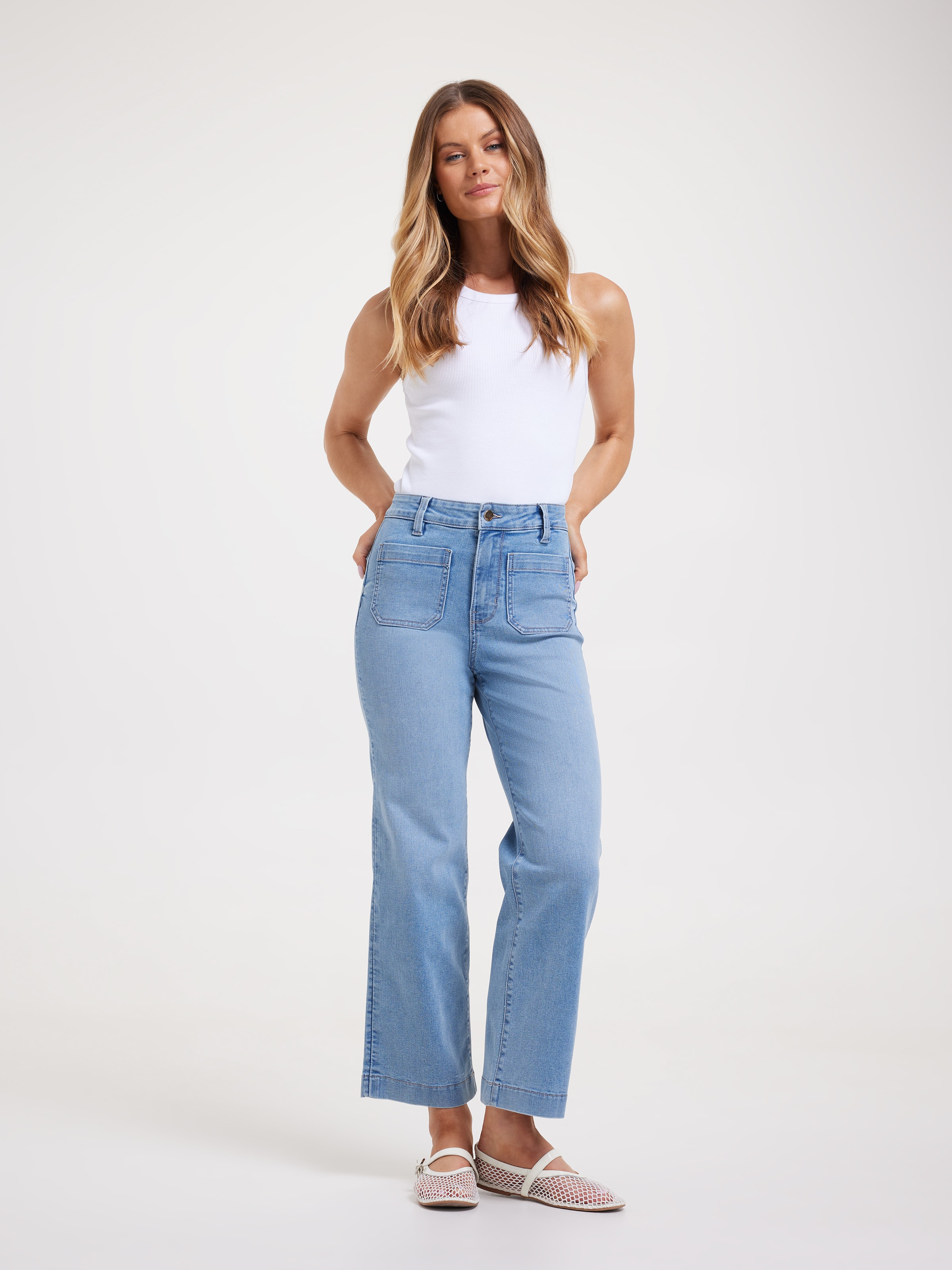 Reformed Sky High Slim Wide Ankle Jean
