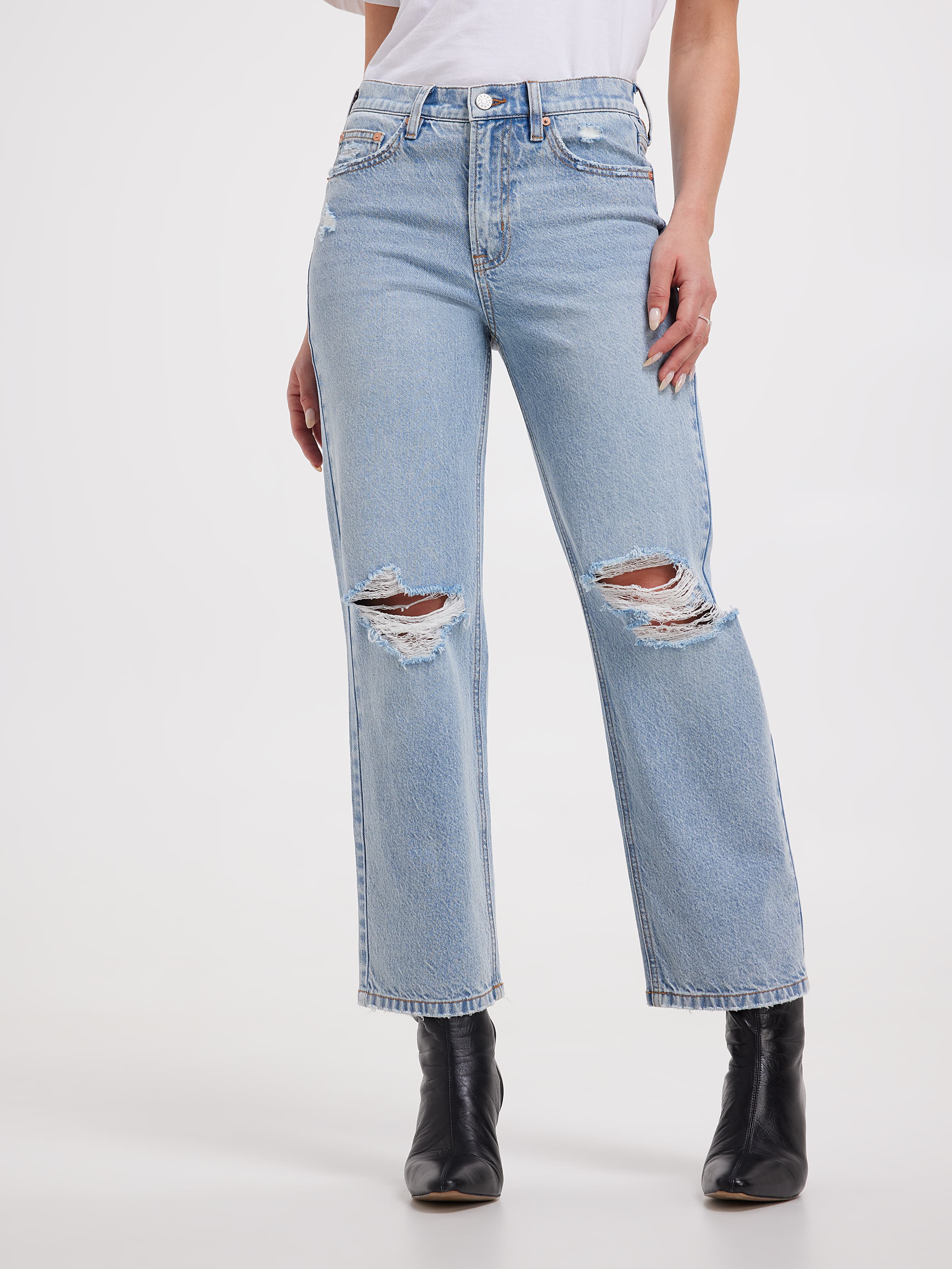 Originals High Rise Almost Rigid Straight Jean