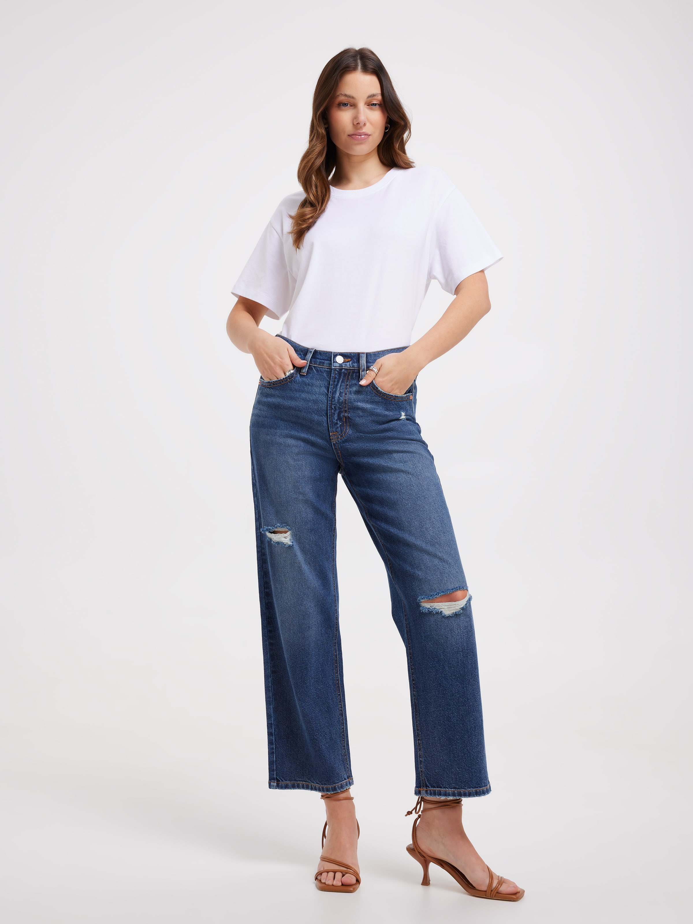 Originals High Rise Almost Rigid Straight Jean
