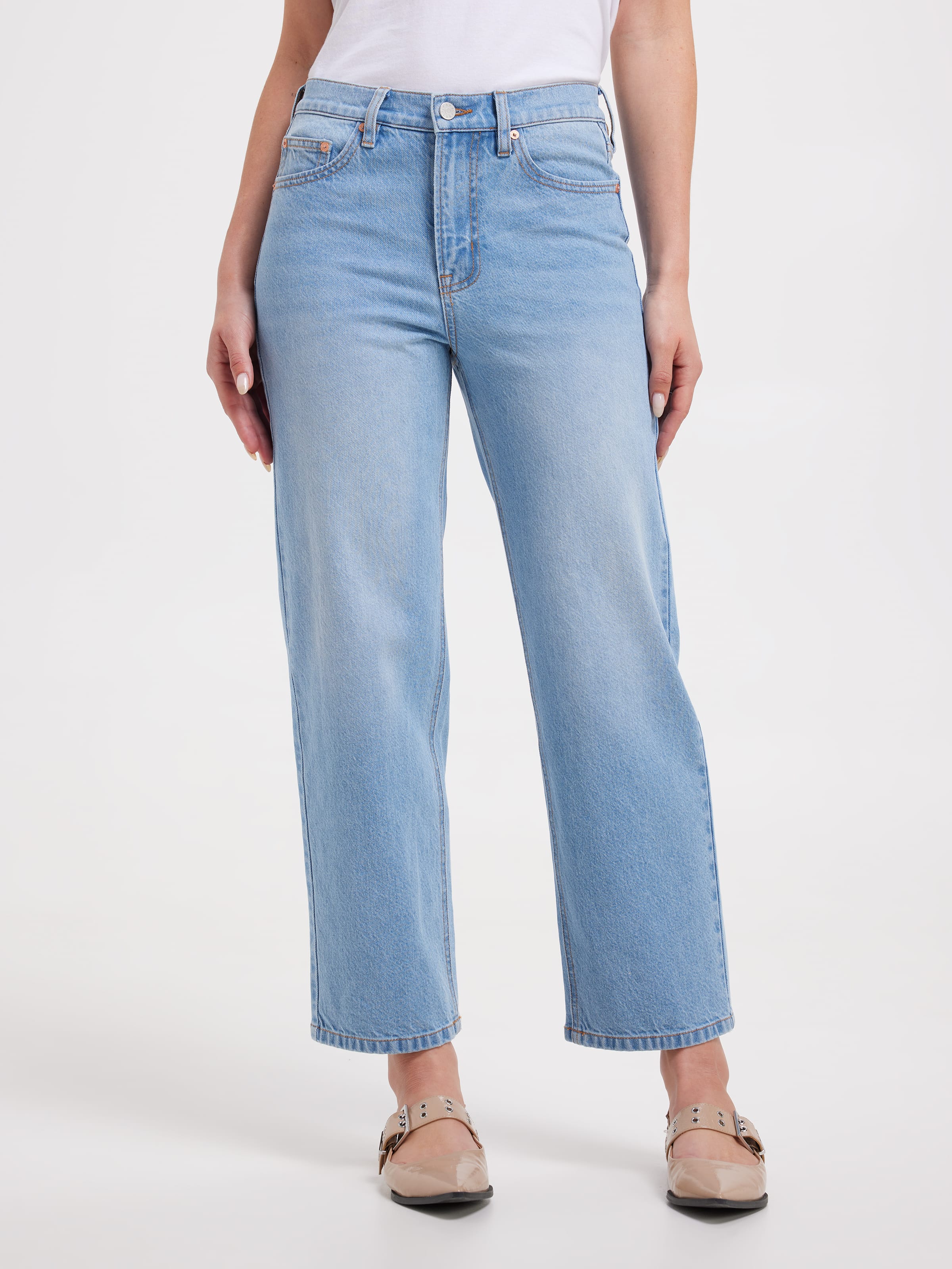 Originals High Rise Almost Rigid Straight Jean