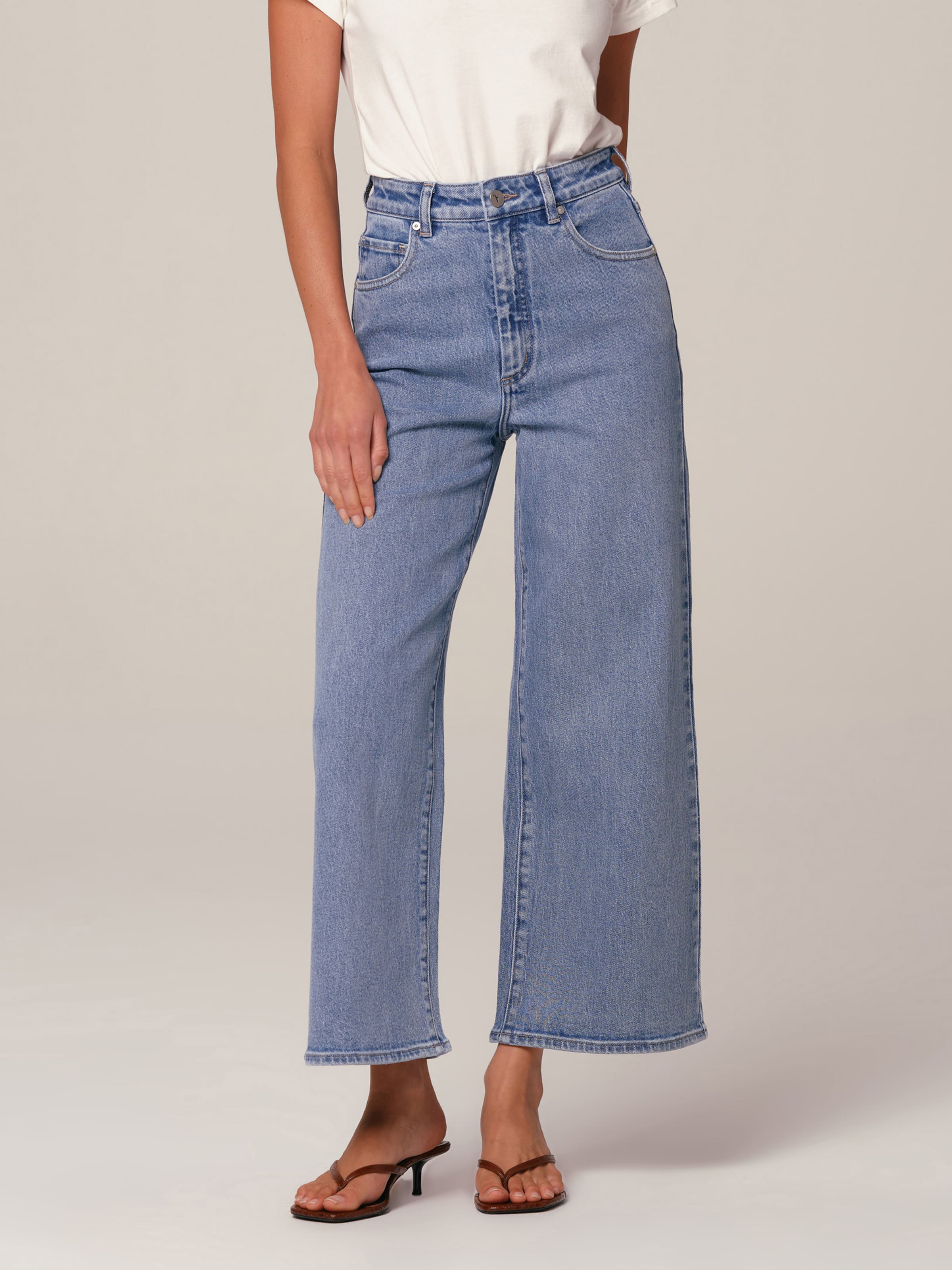 Hi Aline Crop In Heather